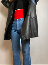 将图片加载到图库查看器,Cocoon leather coat