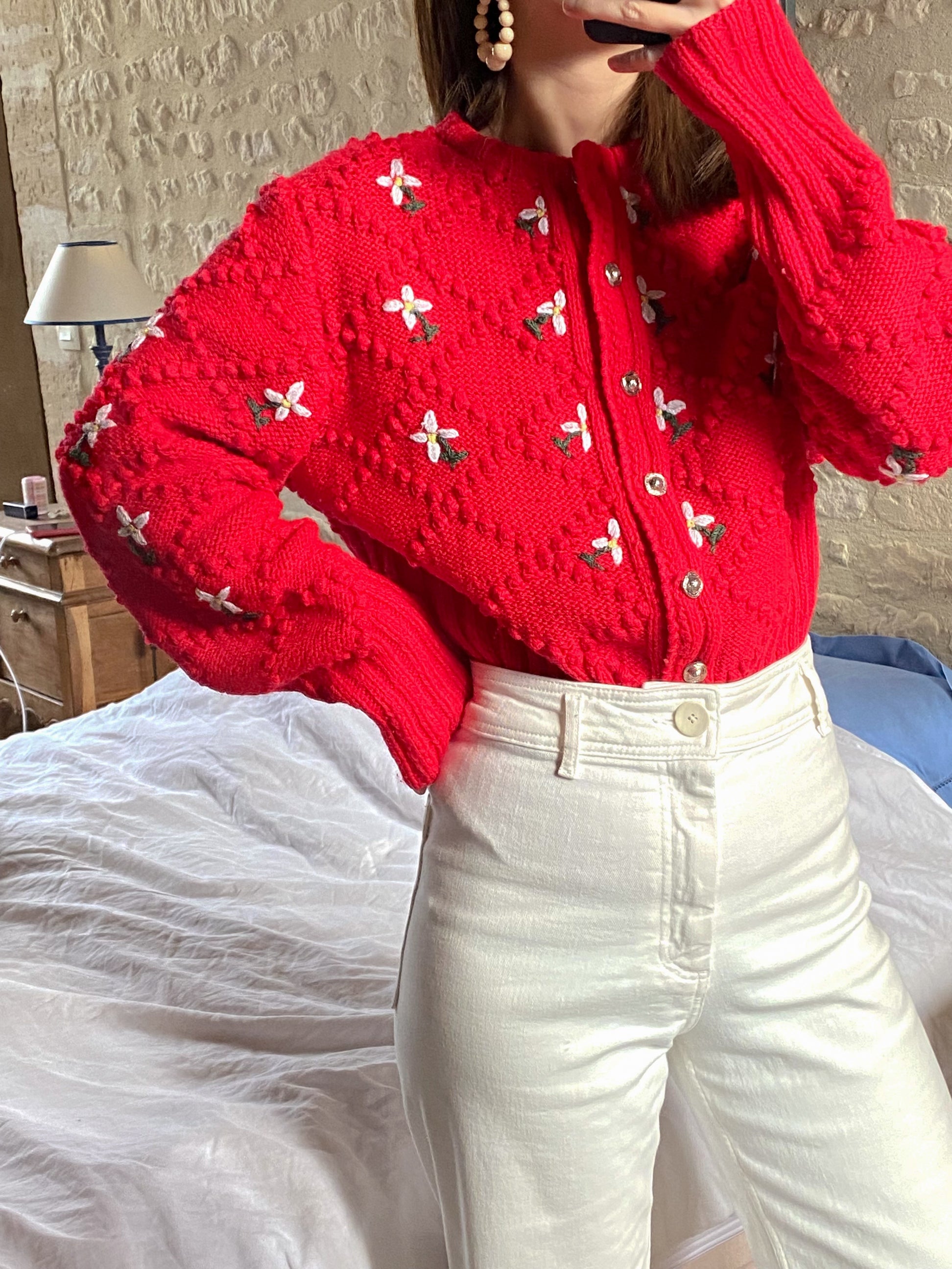 Vintage Austrian red cardigan – Revoir Vintage