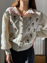 Charger l'image dans la galerie, PRE-ORDER Hand knitted white cardigan