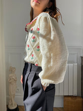 Charger l'image dans la galerie, PRE-ORDER Hand knitted white cardigan