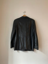 Charger l'image dans la galerie, Vintage black leather blazer