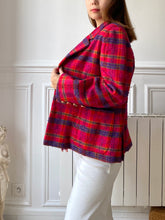 将图片加载到图库查看器,Blazer tweed fushia 70s