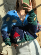 Charger l'image dans la galerie, Vintage landscape mohair cardigan