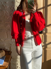 Charger l'image dans la galerie, Vintage Tyrol red cardigan