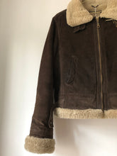 Charger l'image dans la galerie, Manteau bomber suede 80s