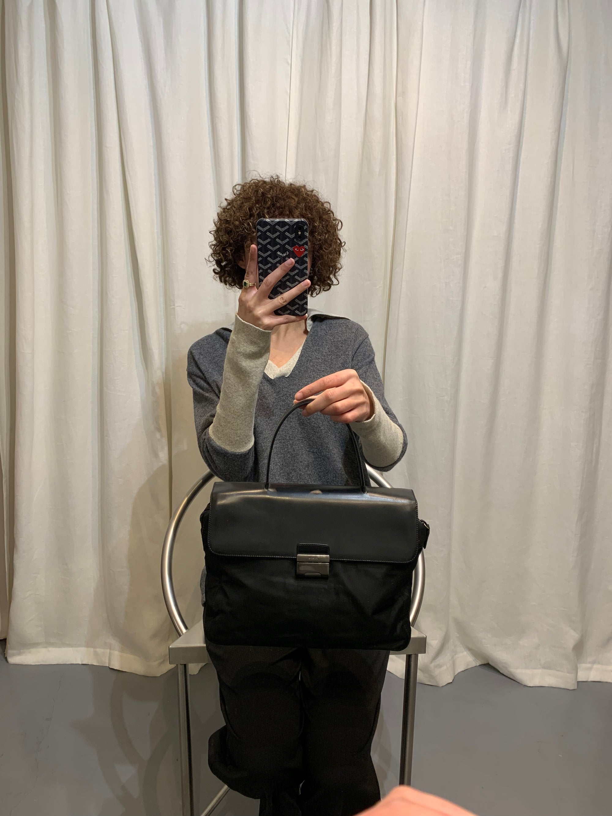 SAC NYLON ET CUIR PRADA