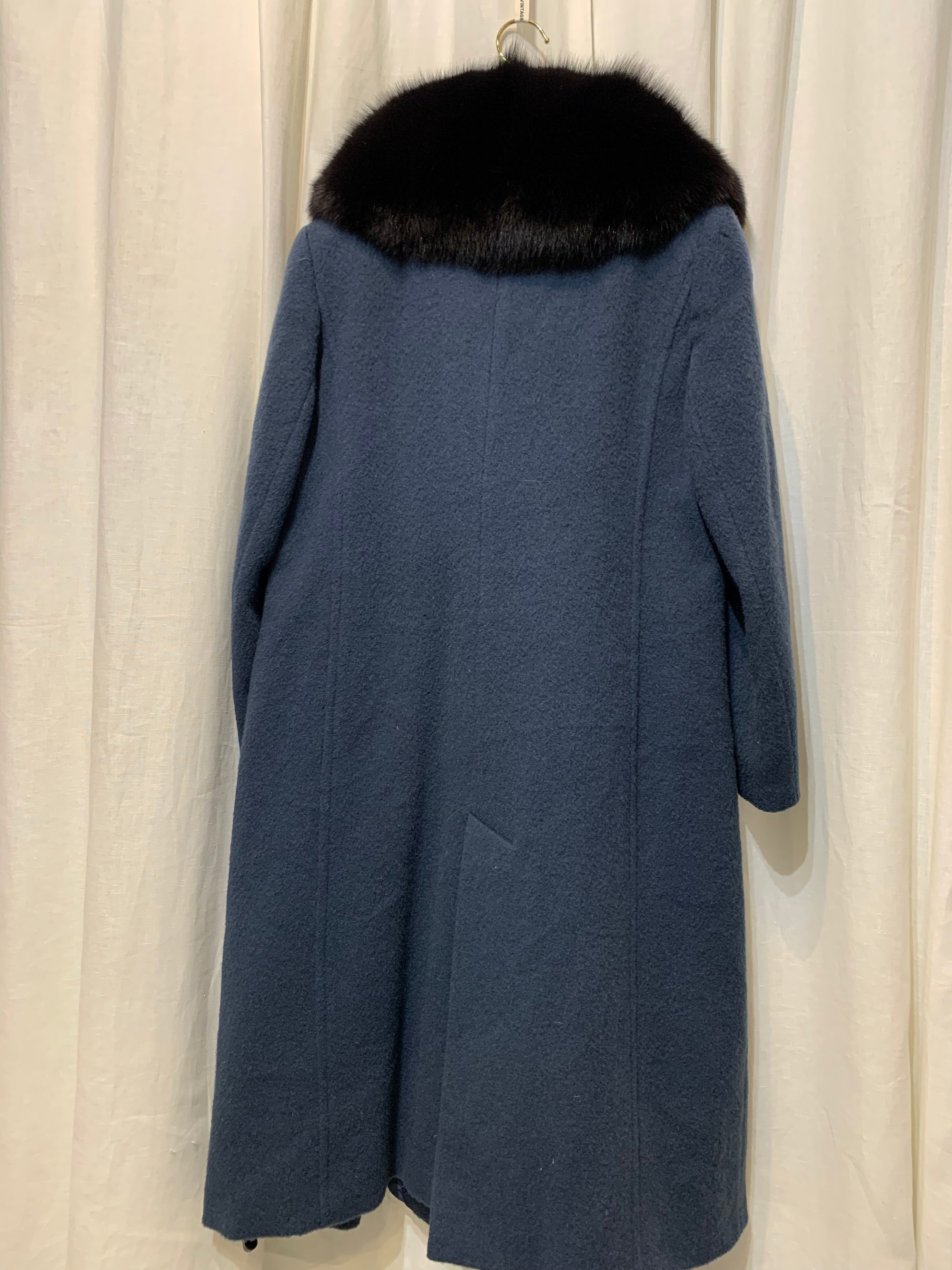 MANTEAU LAINE BLEU LANIFICO