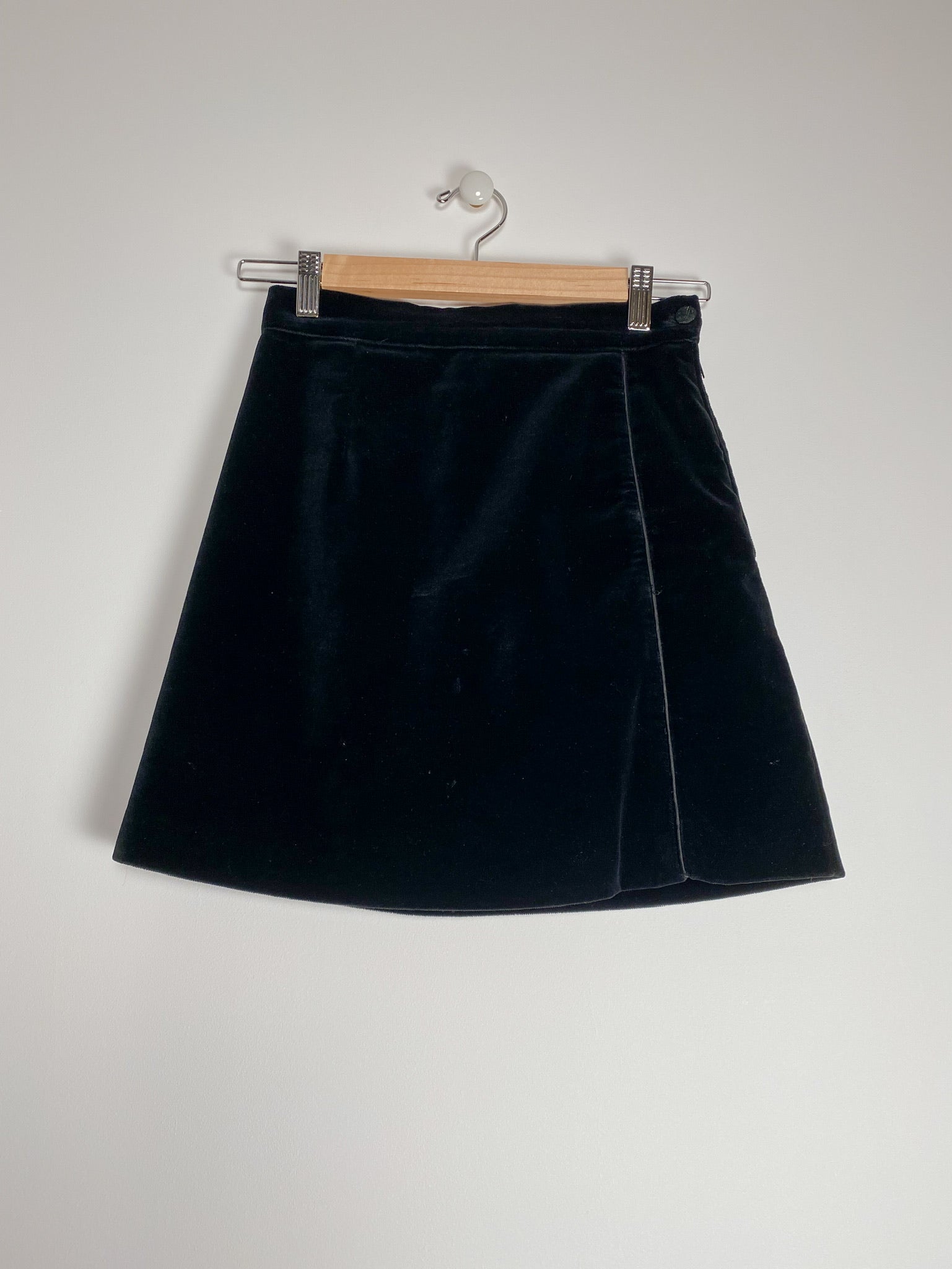 Black velvet skirt