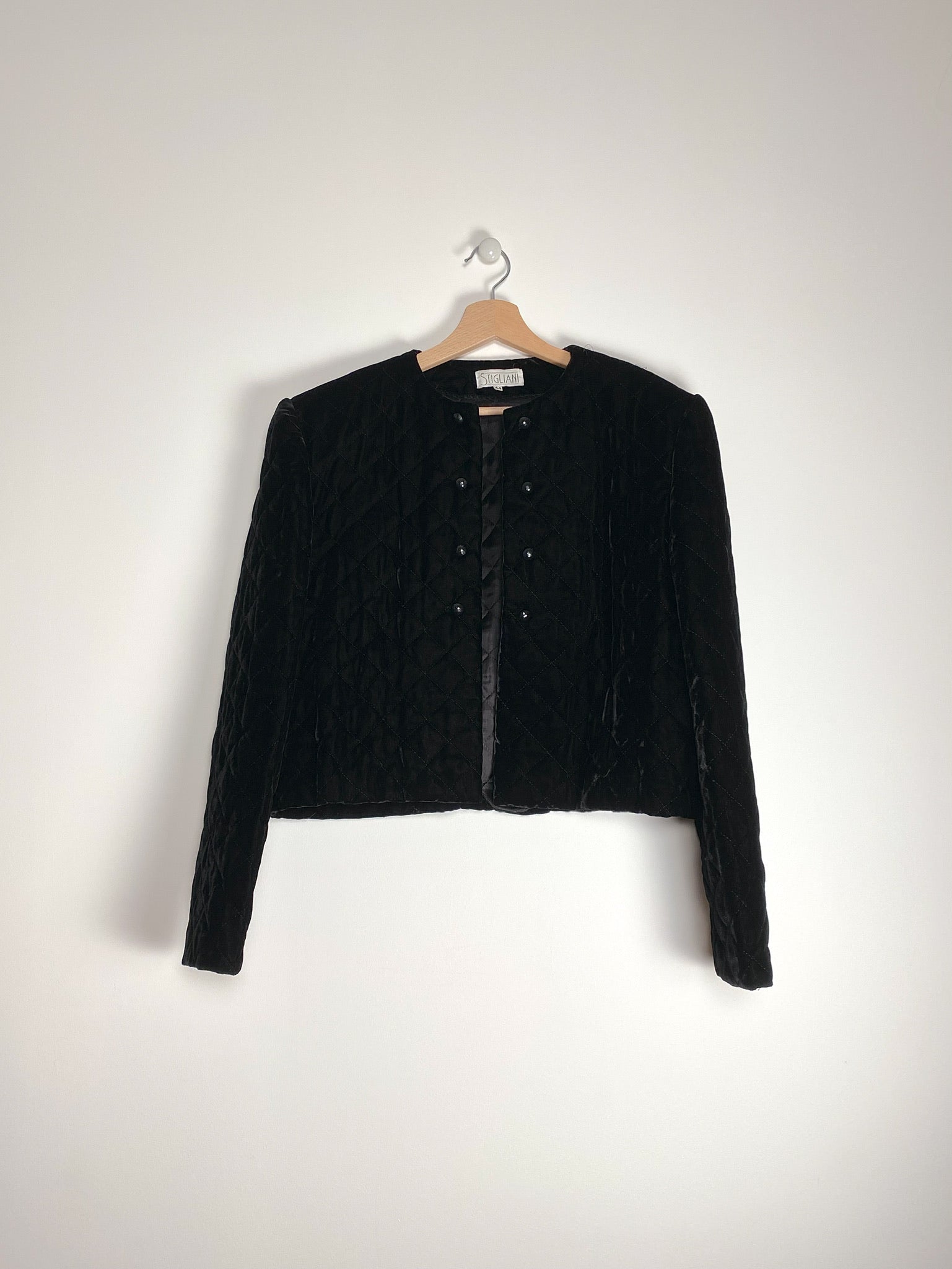 Black quilted blazer