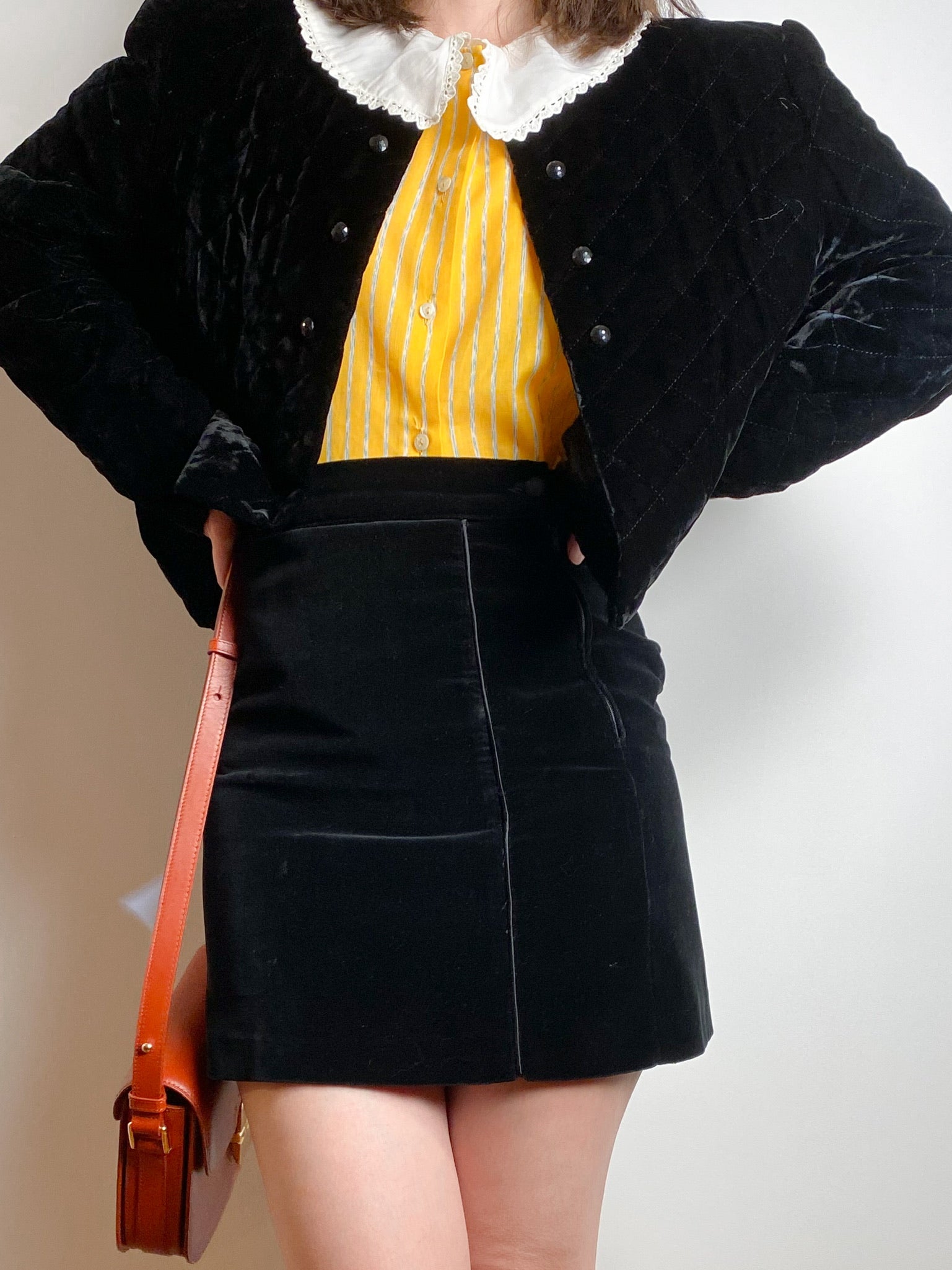 Black quilted blazer