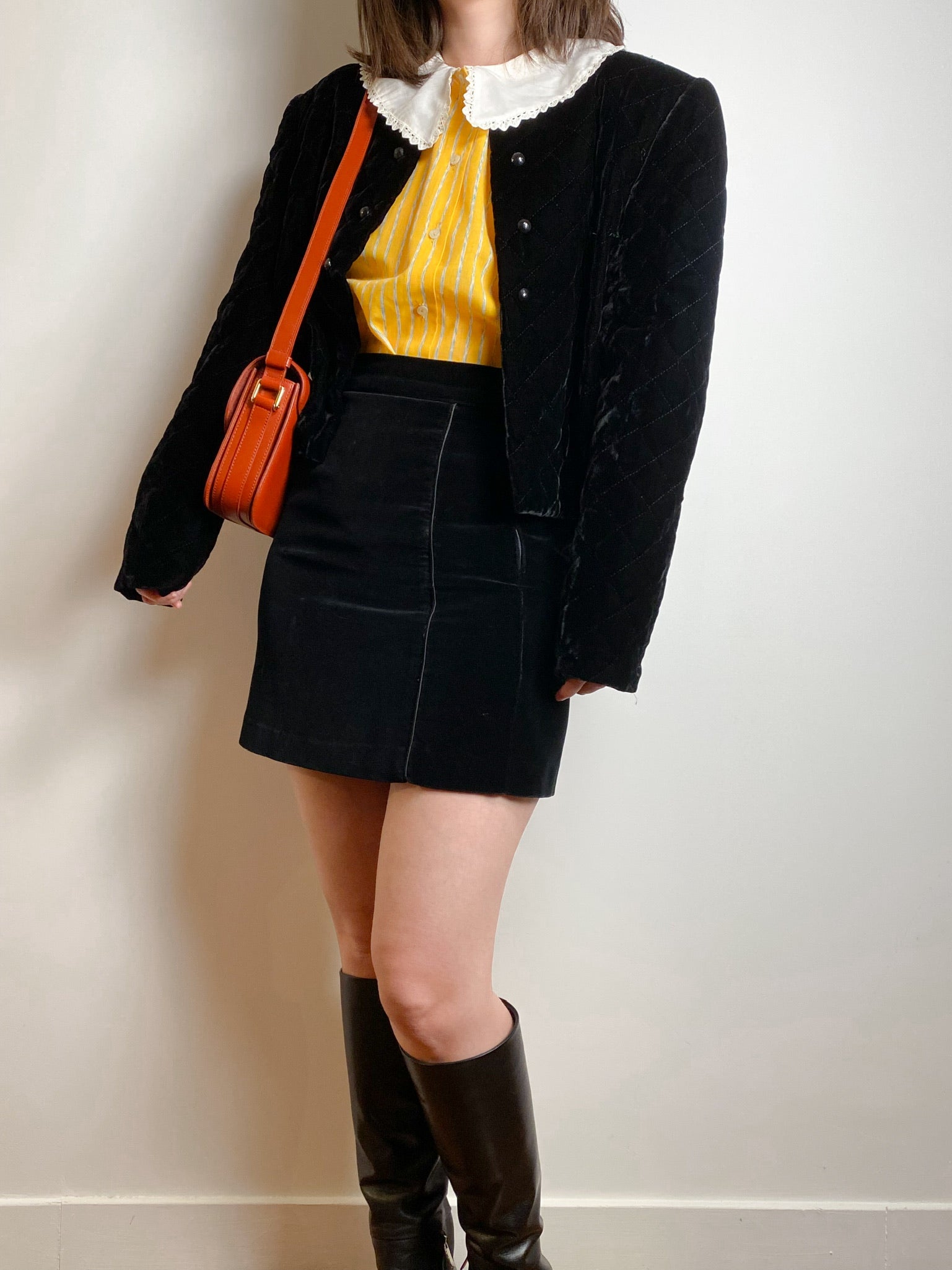 Black quilted blazer