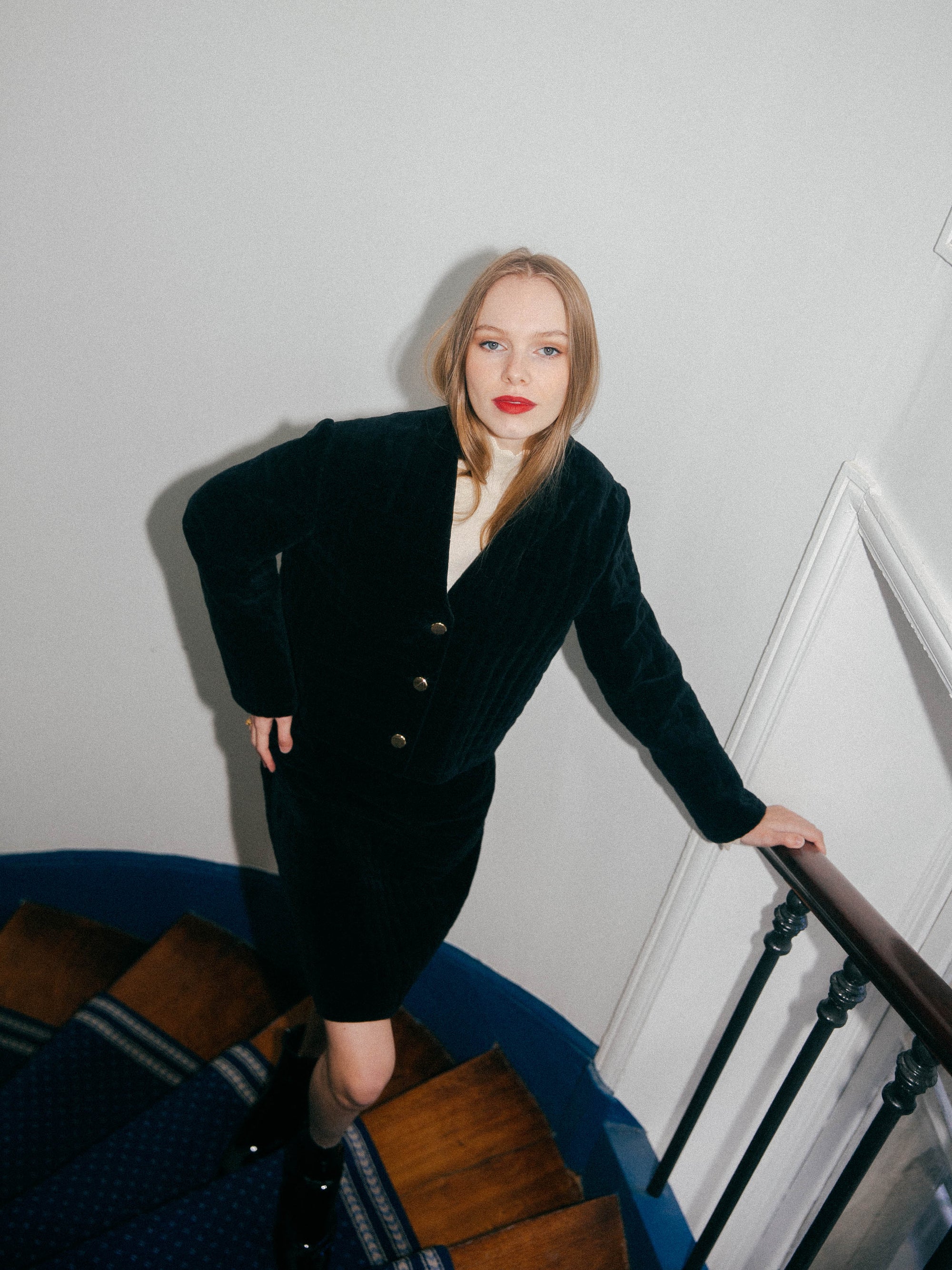 Vintage quilted black suits