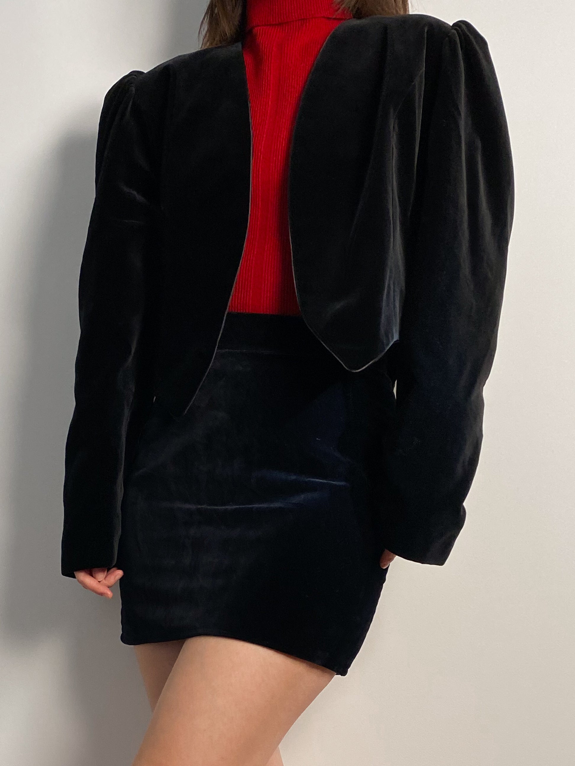 Vintage Velvet puff blazer