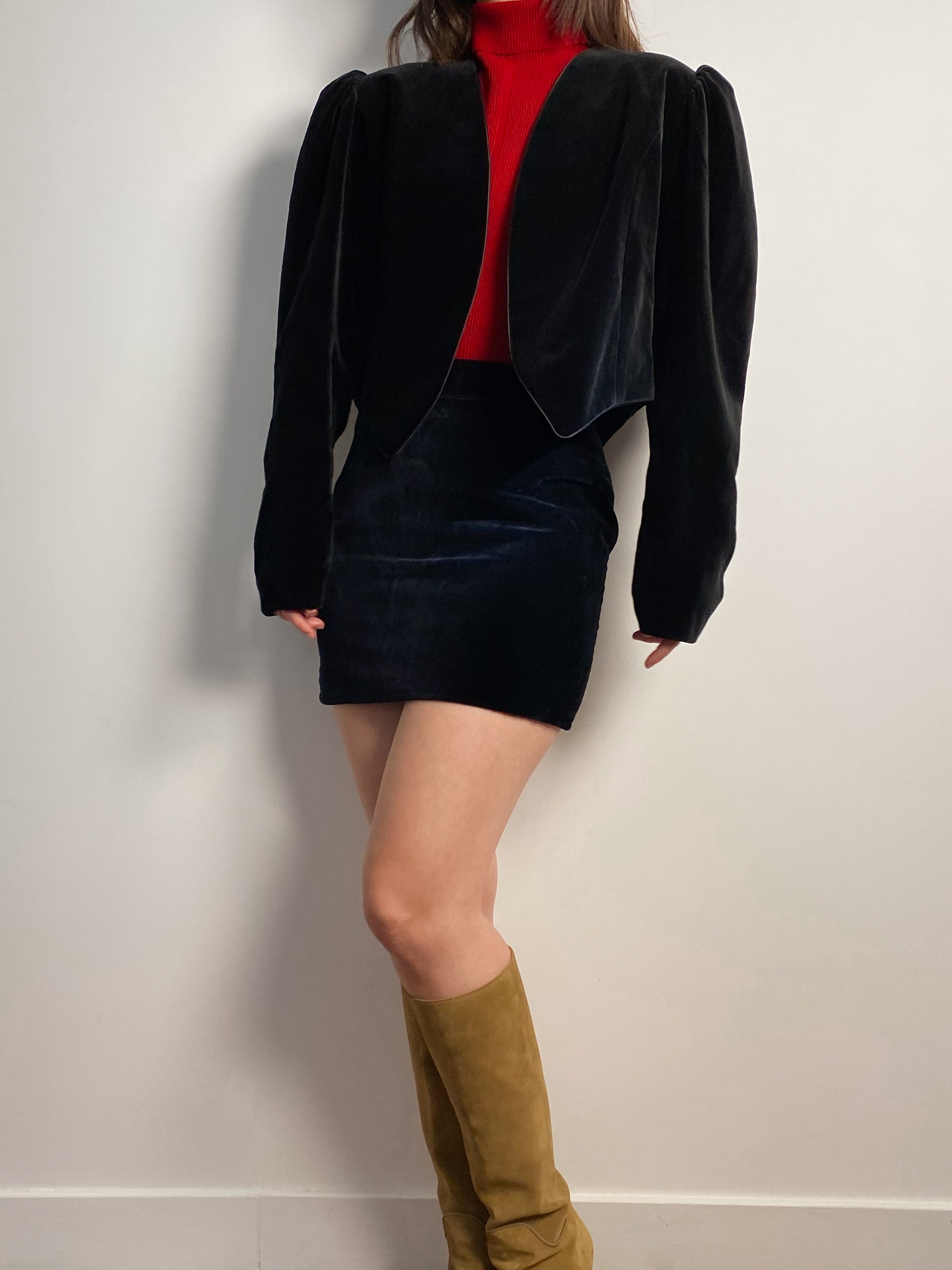 Vintage Velvet puff blazer