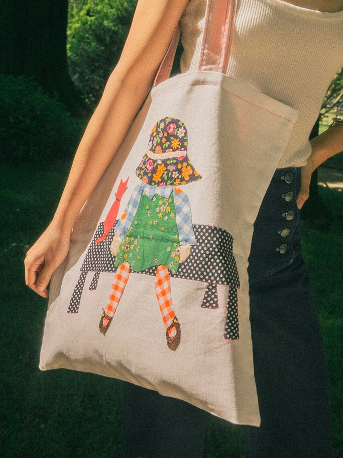 Tote Bag Handmade Bi Motifs