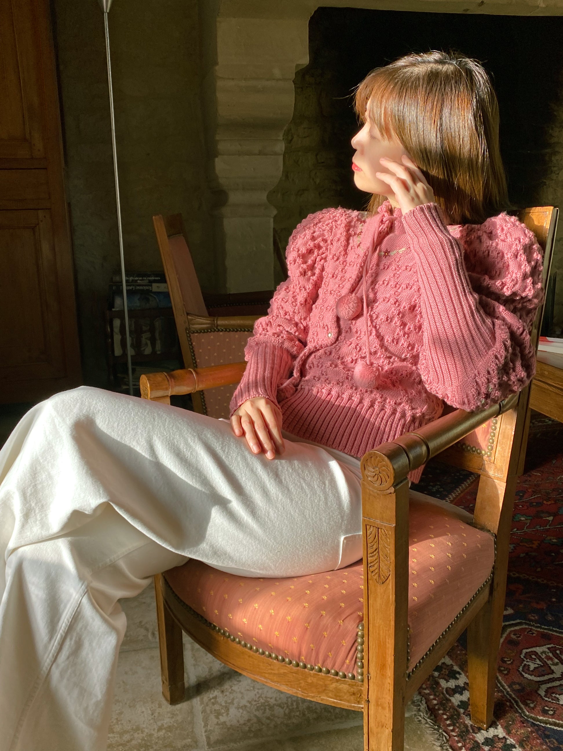 Vintage austrian rose cardigan