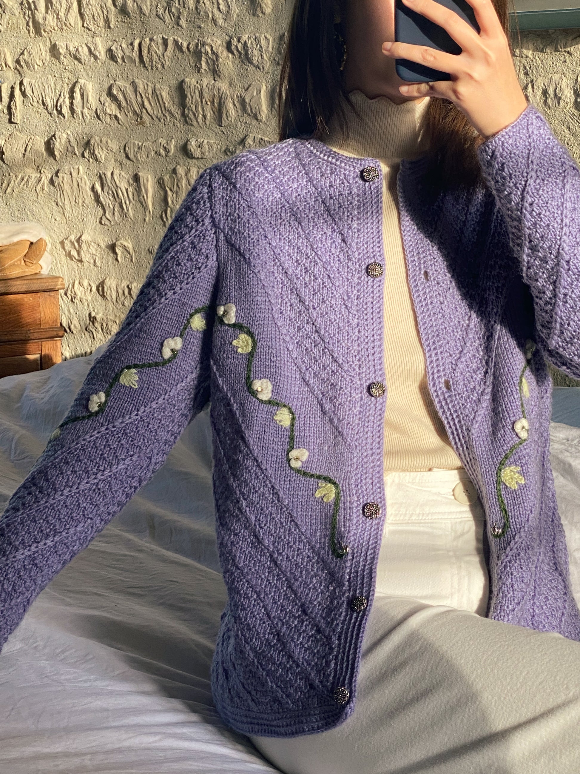 Vintage lilac cardigan