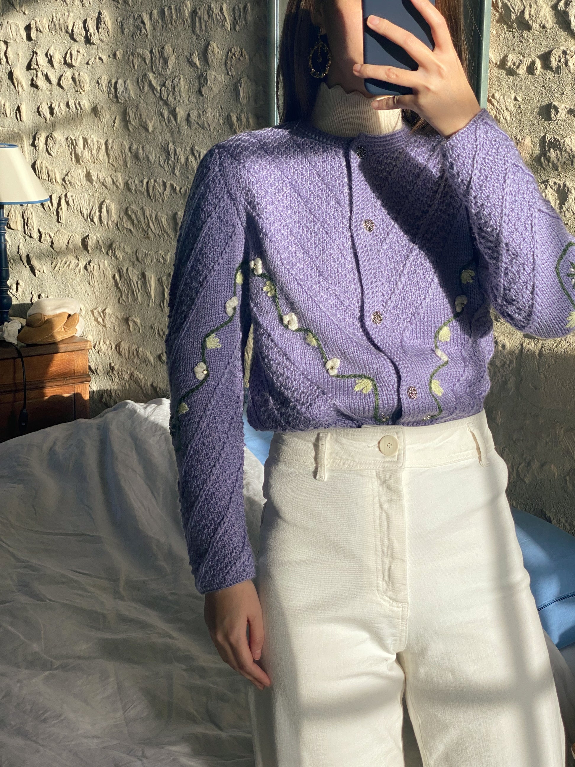 Vintage lilac cardigan