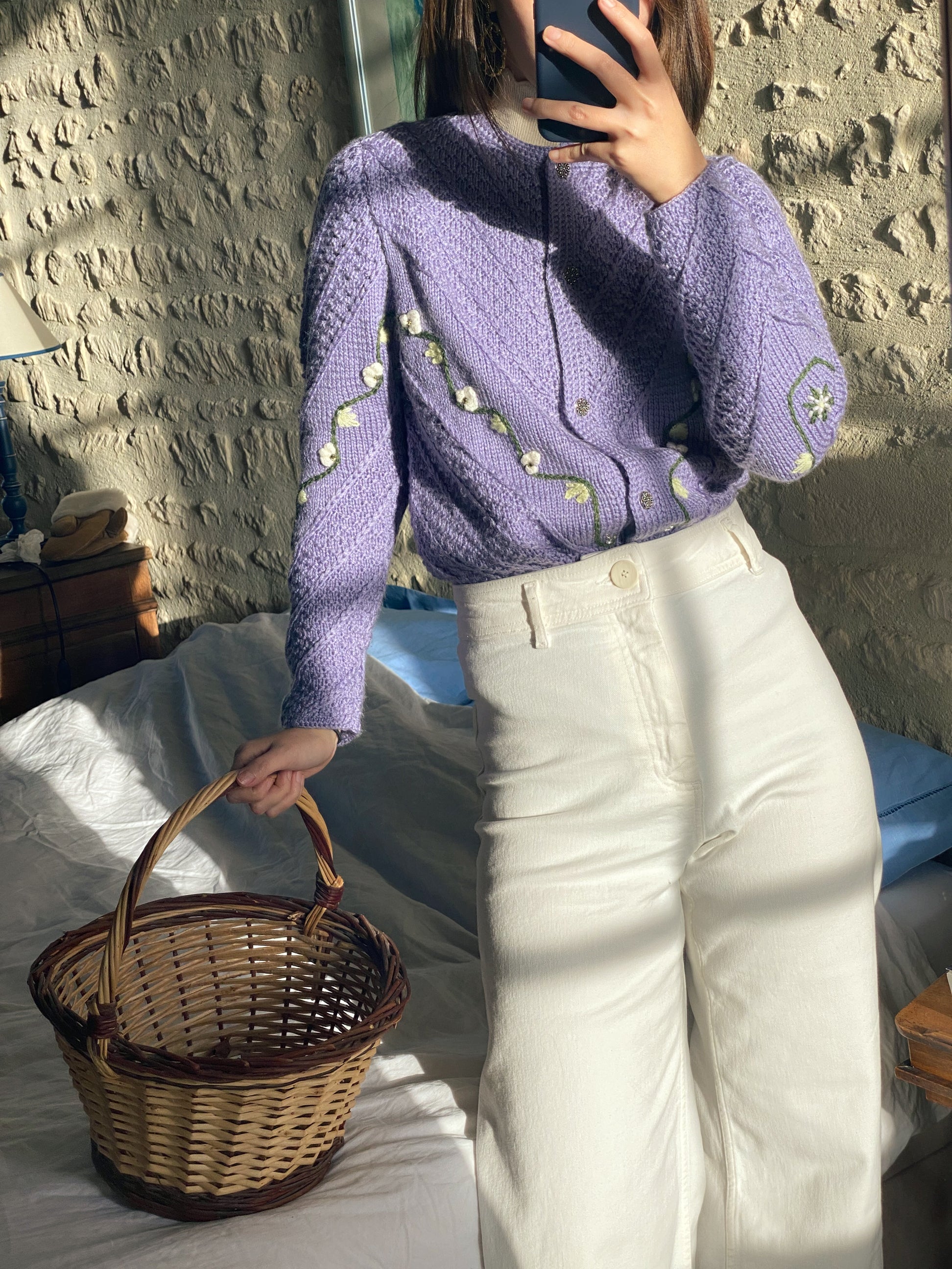 Vintage lilac cardigan