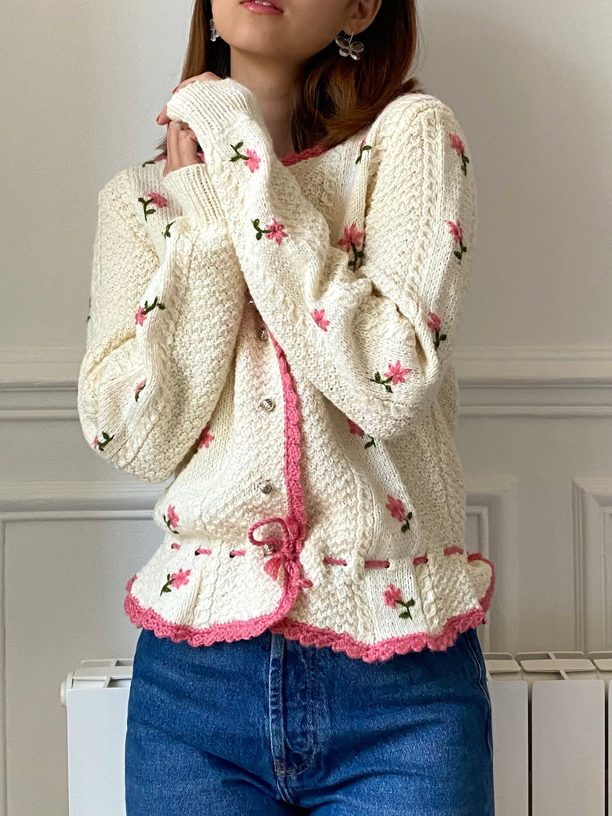 Vintage Austrian cardigan Pink