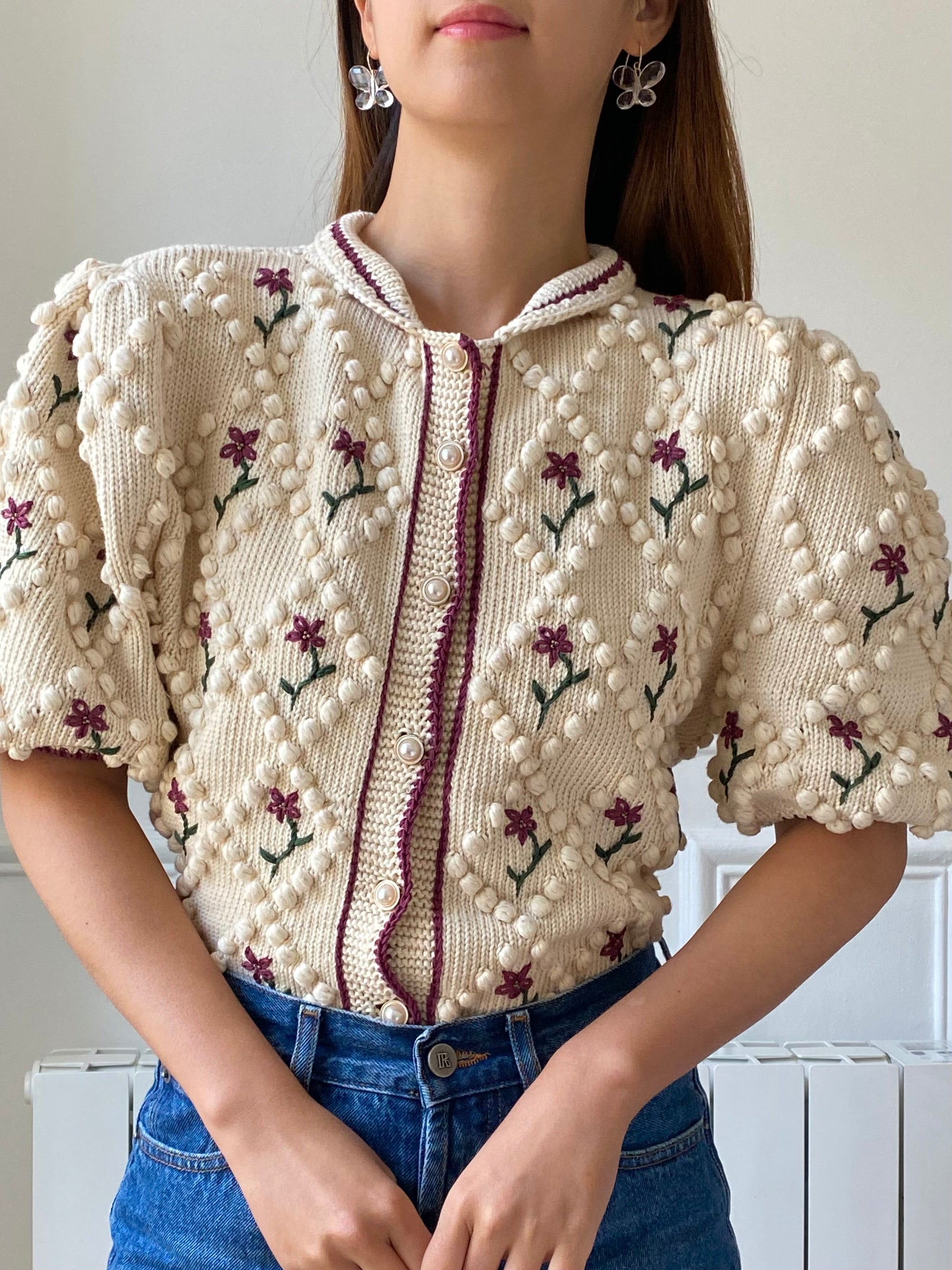PRE-ORDER Hand knitted short cardigan
