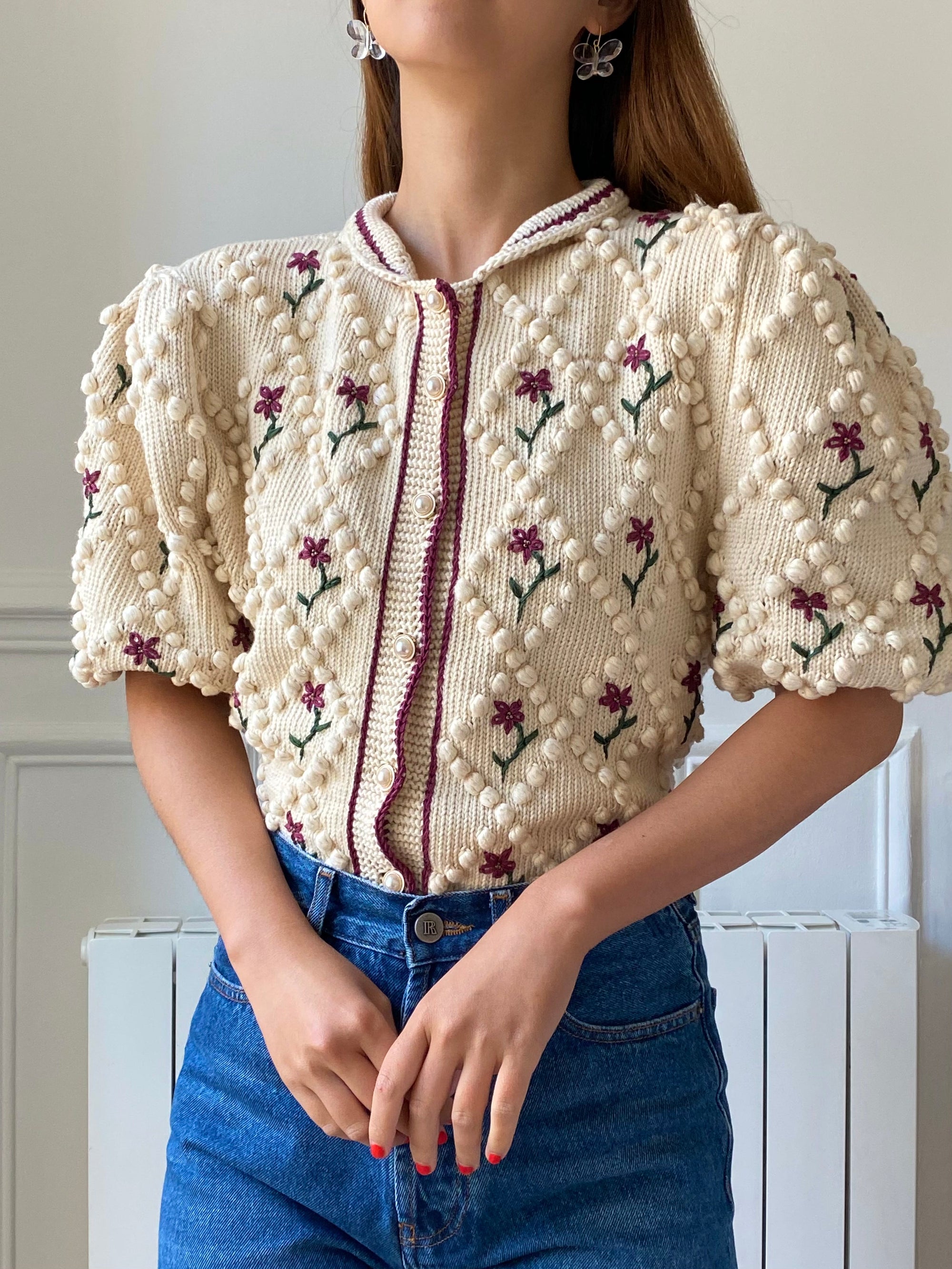 PRE-ORDER Hand knitted short cardigan