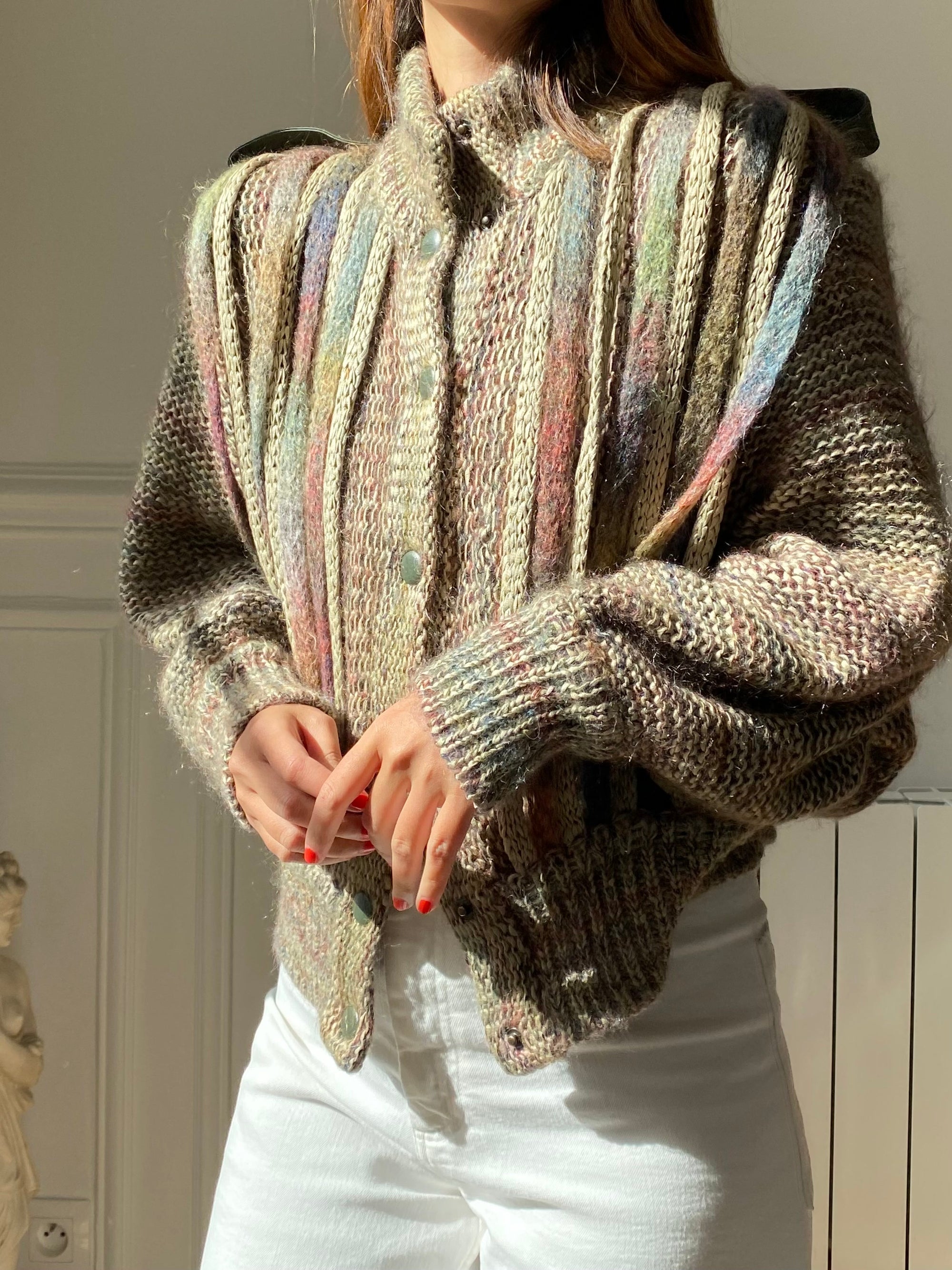 Vintage cardigan multicolore