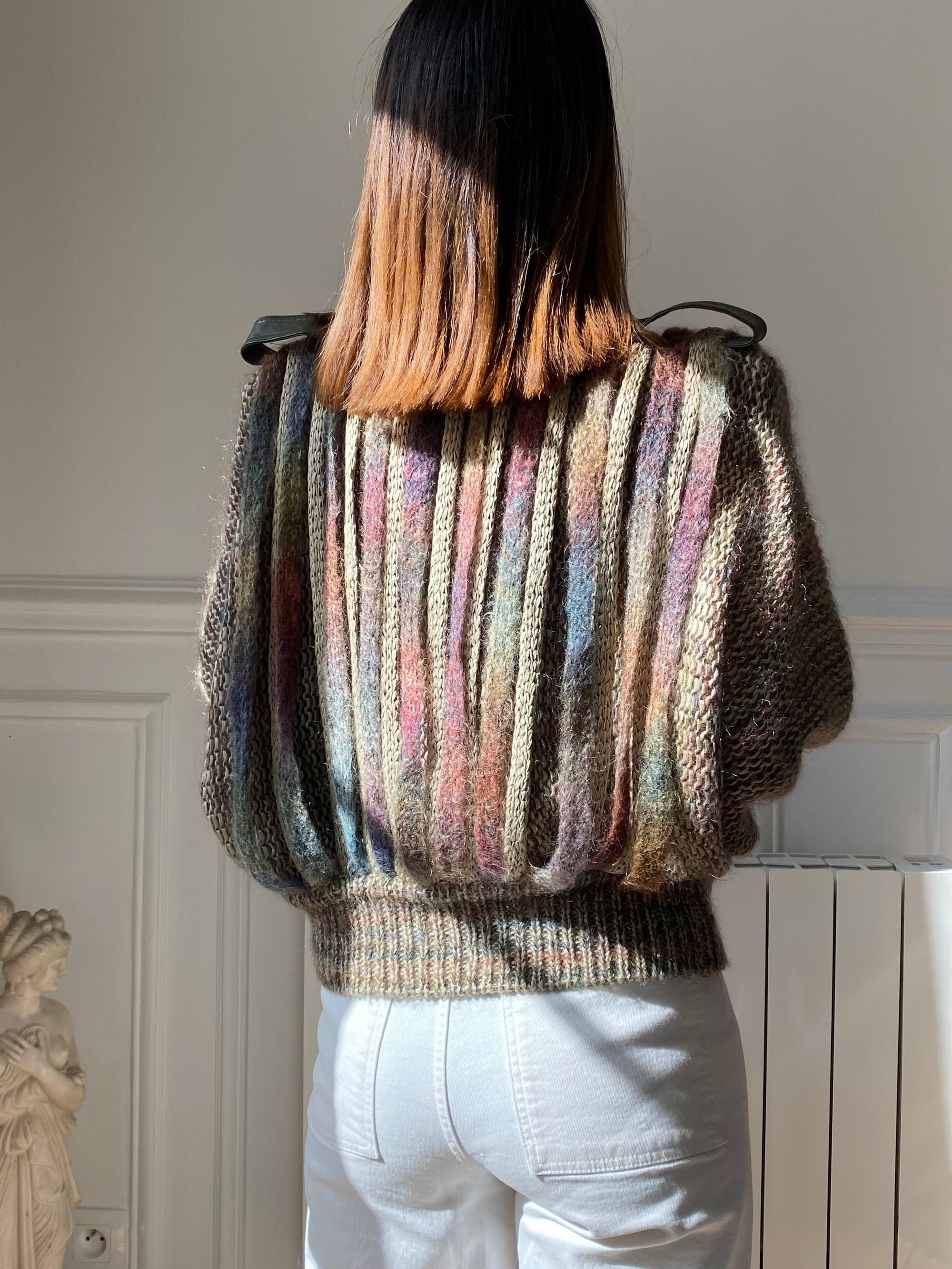 Vintage cardigan multicolore