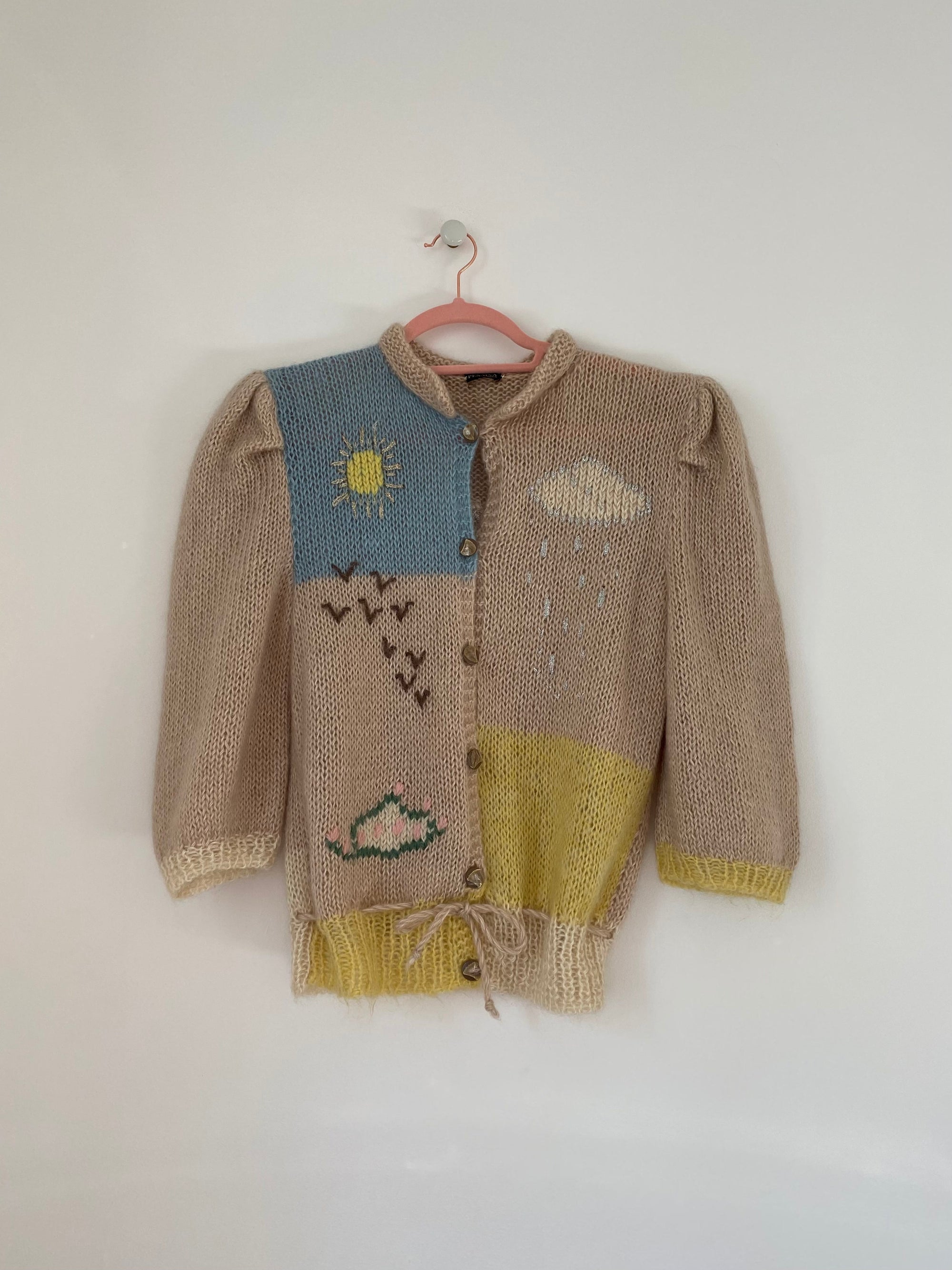 Vintage cardigan mohair dessin
