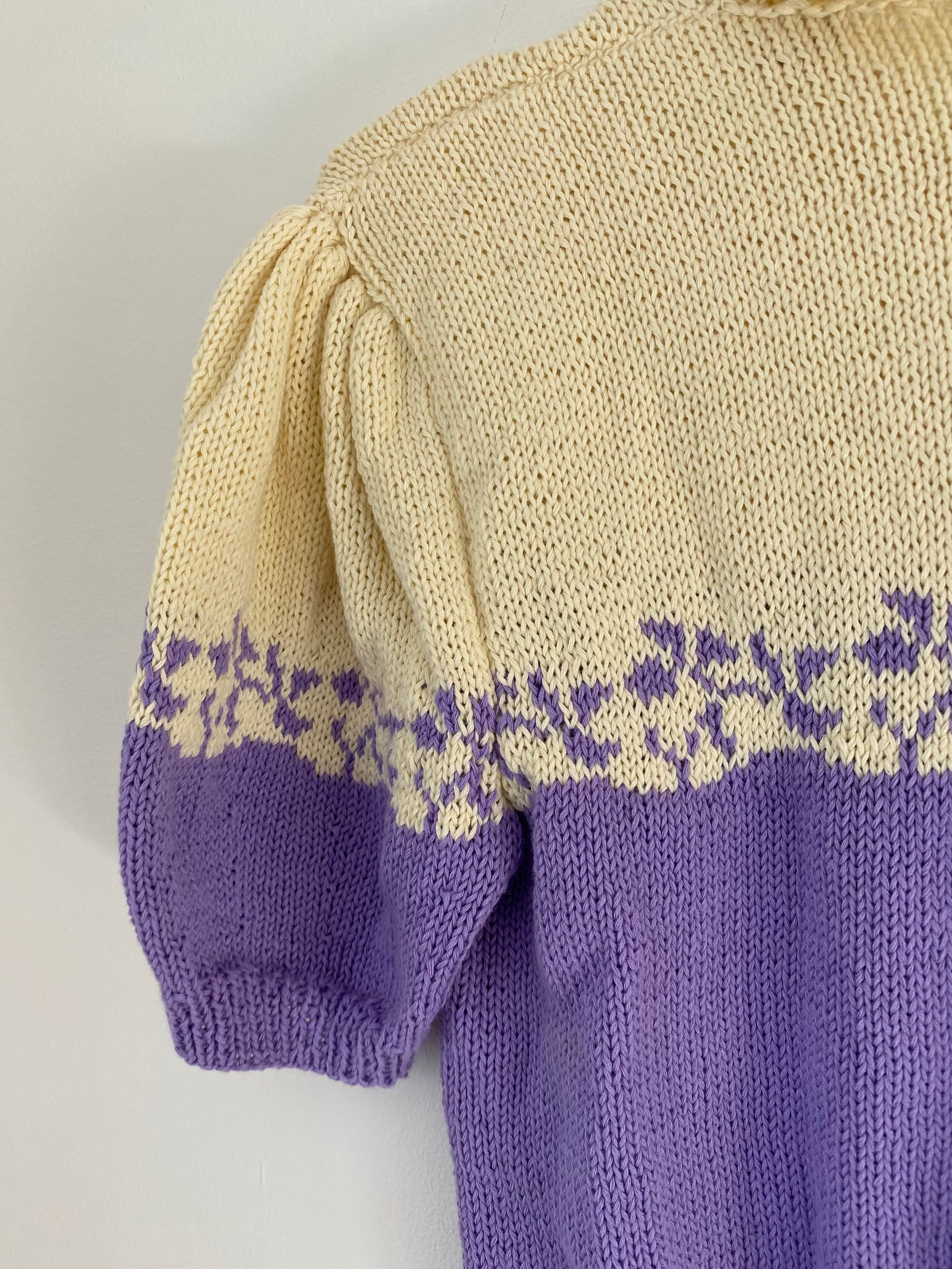 PRE-ORDER Hand knitted purple pullover