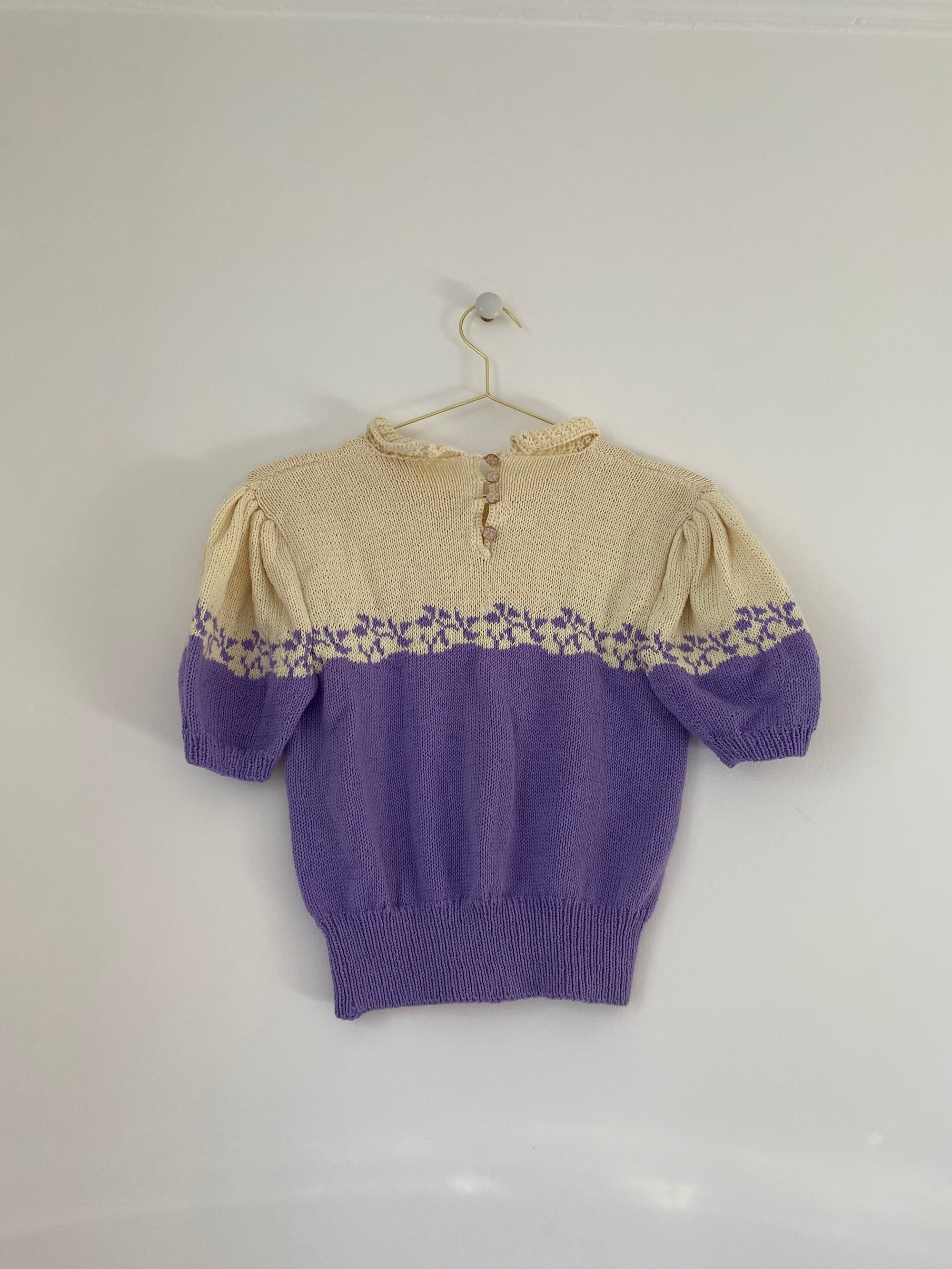 PRE-ORDER Hand knitted purple pullover