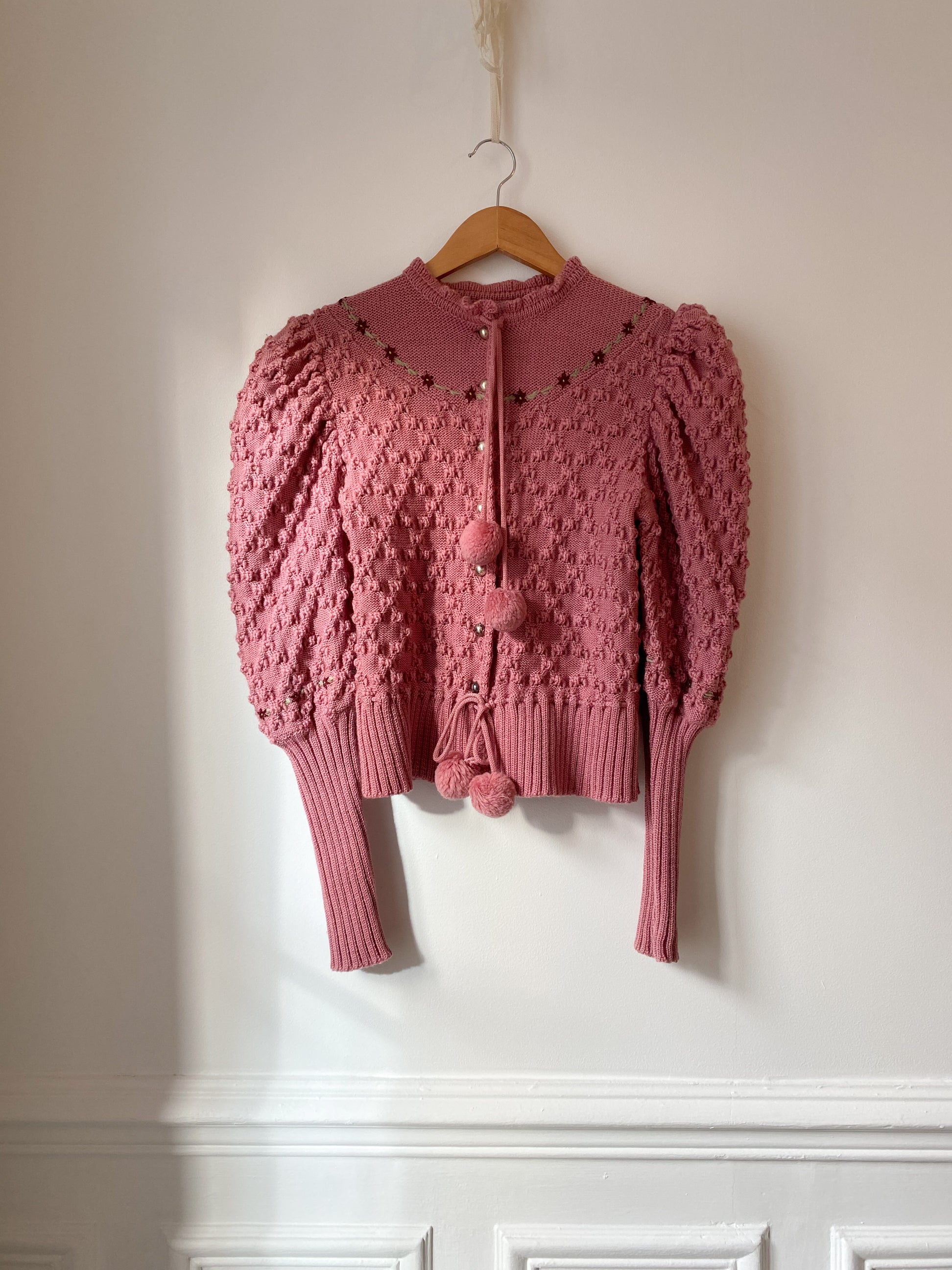 Vintage austrian rose cardigan
