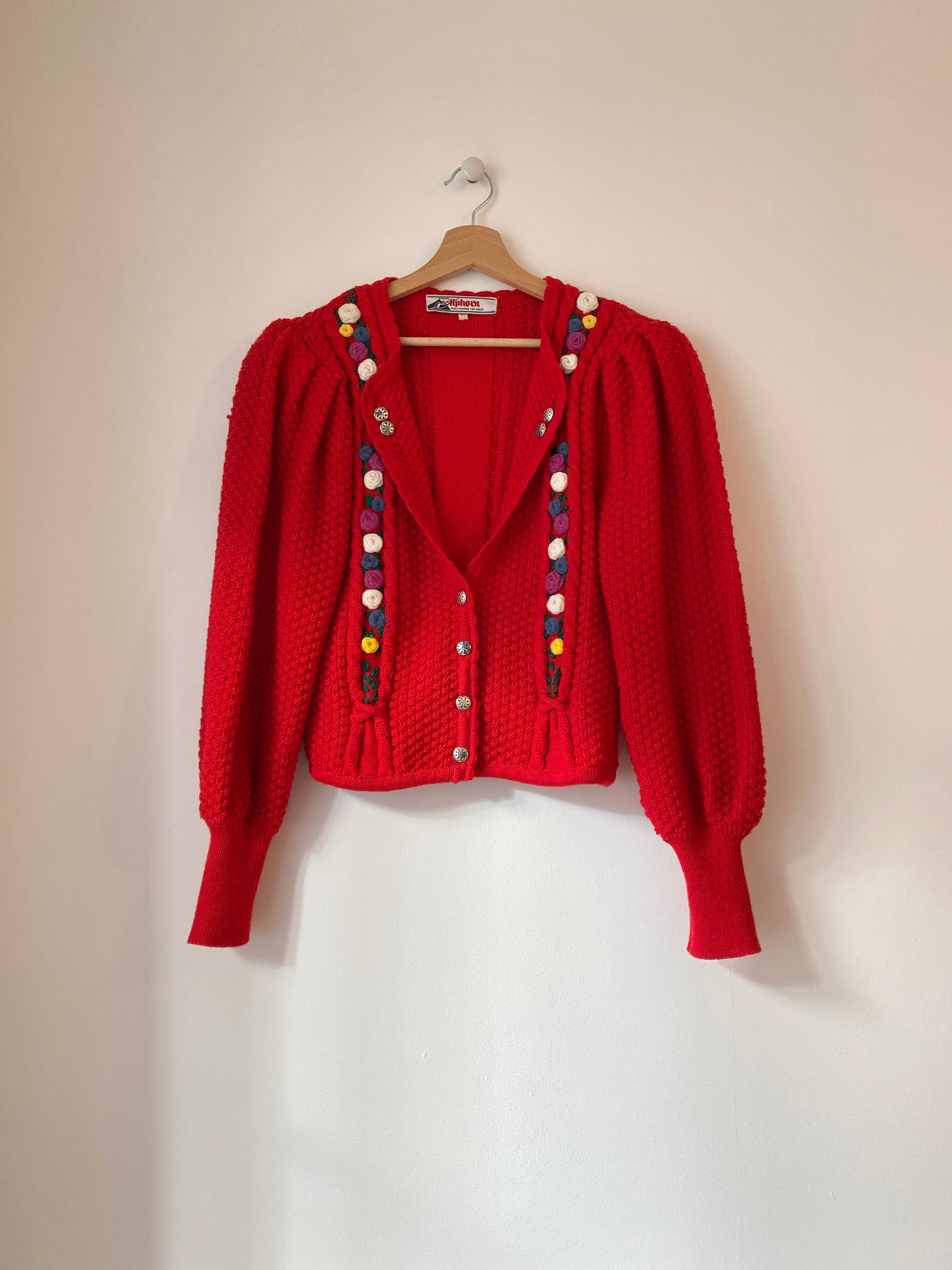 Vintage Tyrol red cardigan