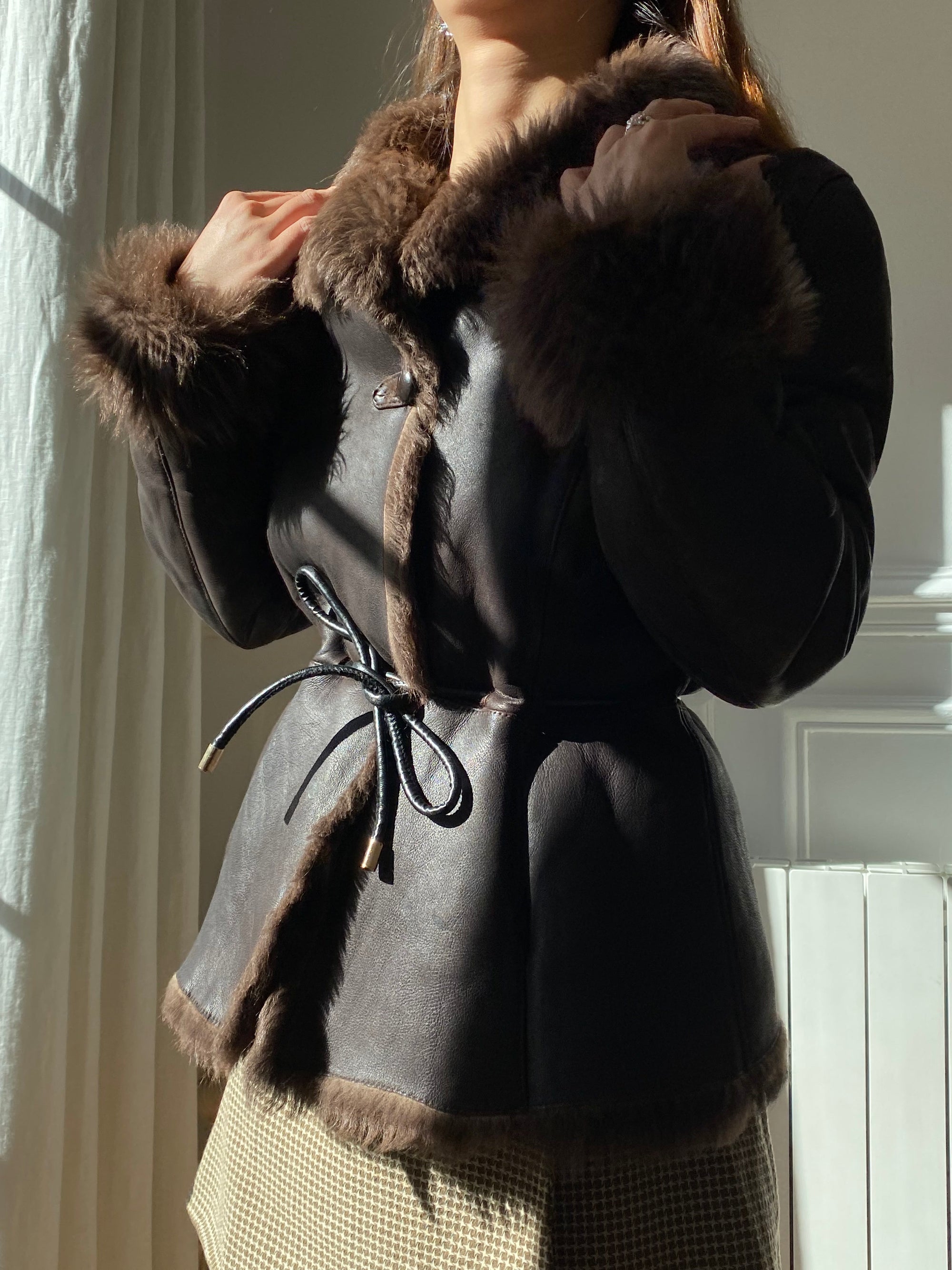Manteau Christian Llinares cuir