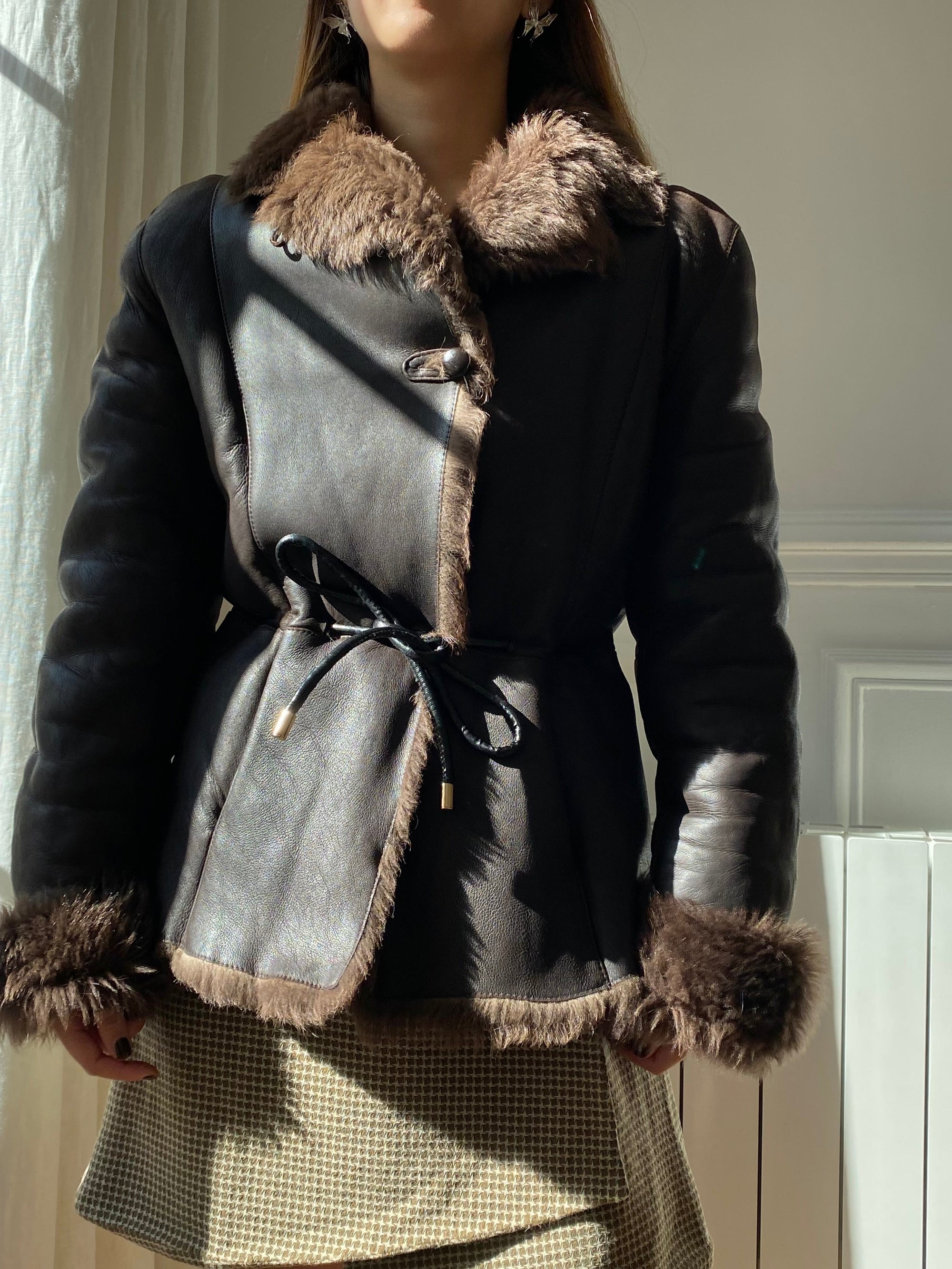 Manteau Christian Llinares cuir