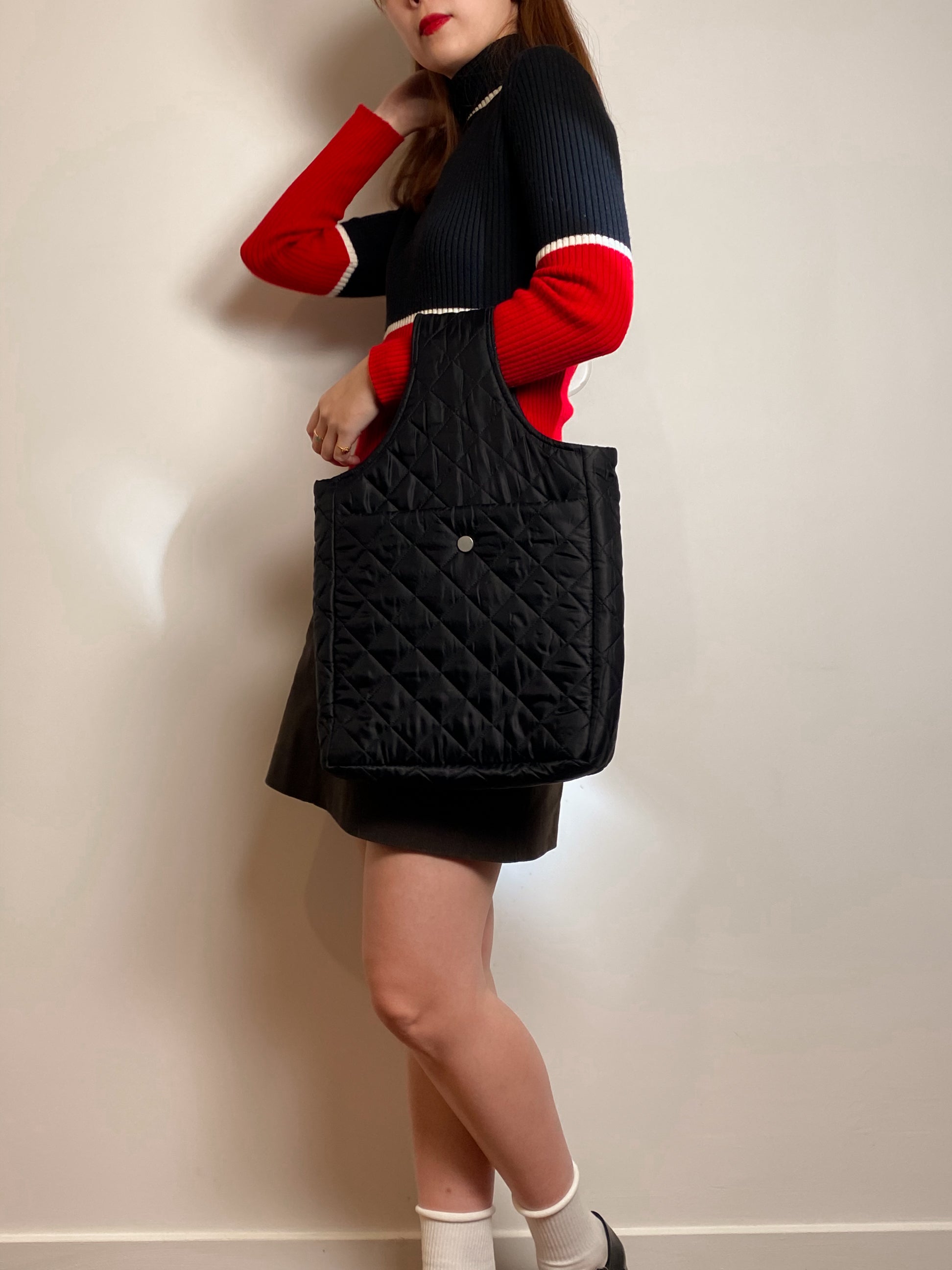 Handmade quilted plank bag