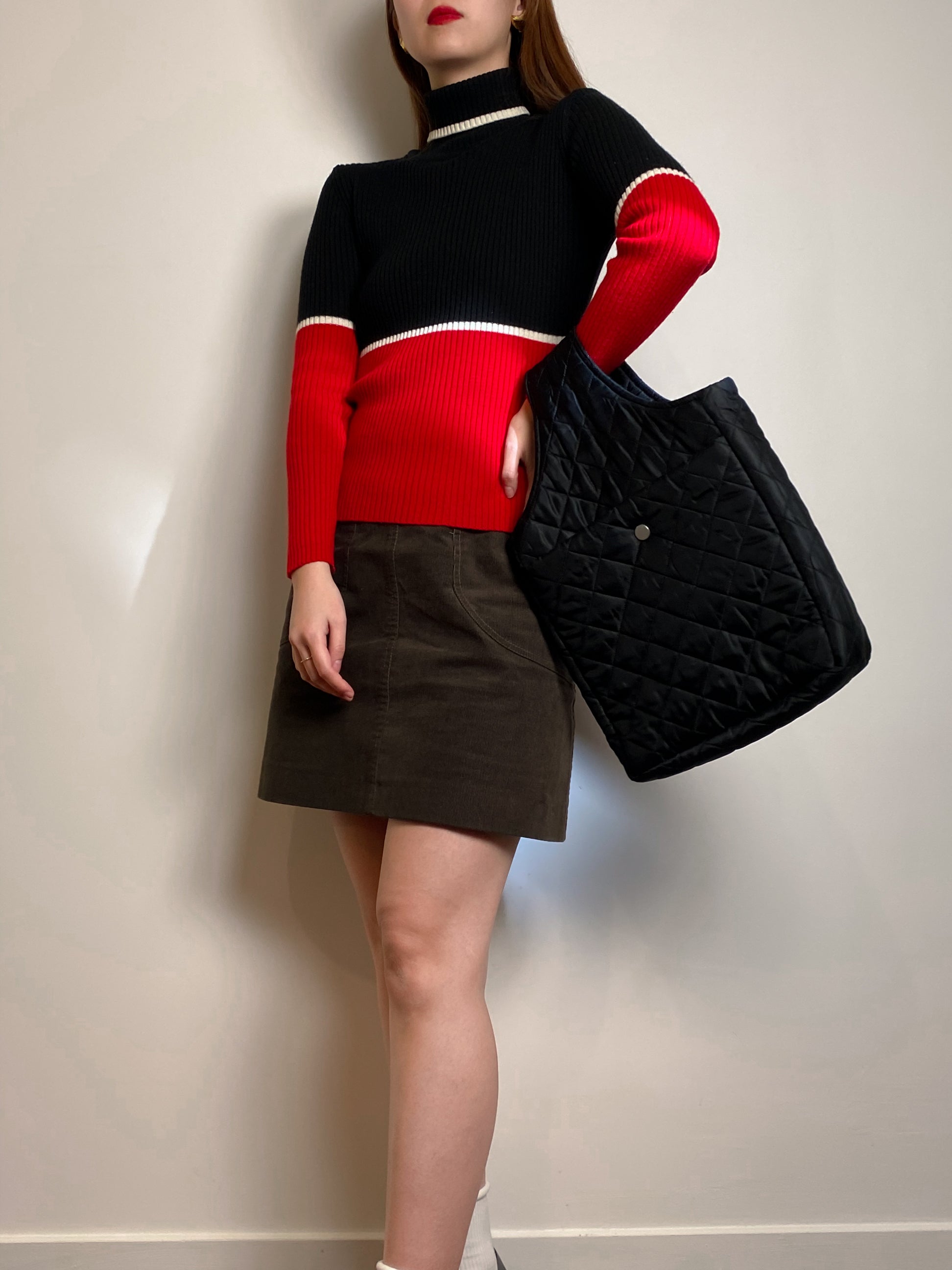 Handmade quilted plank bag