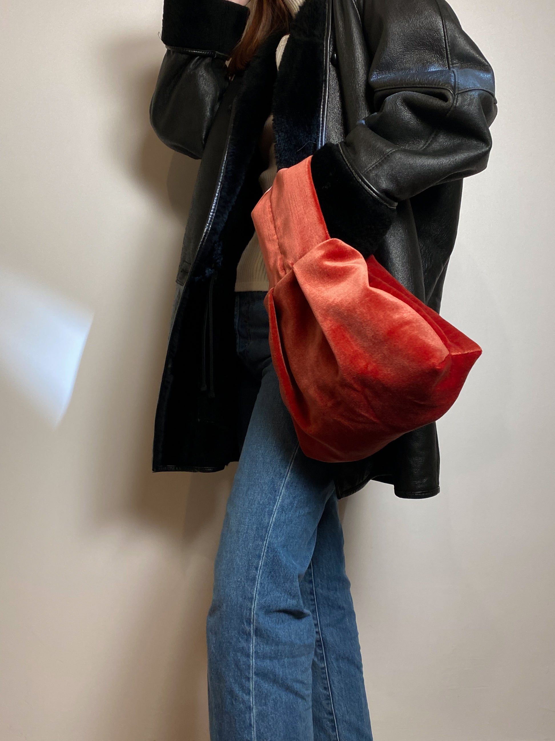 Handmade long wrist bag