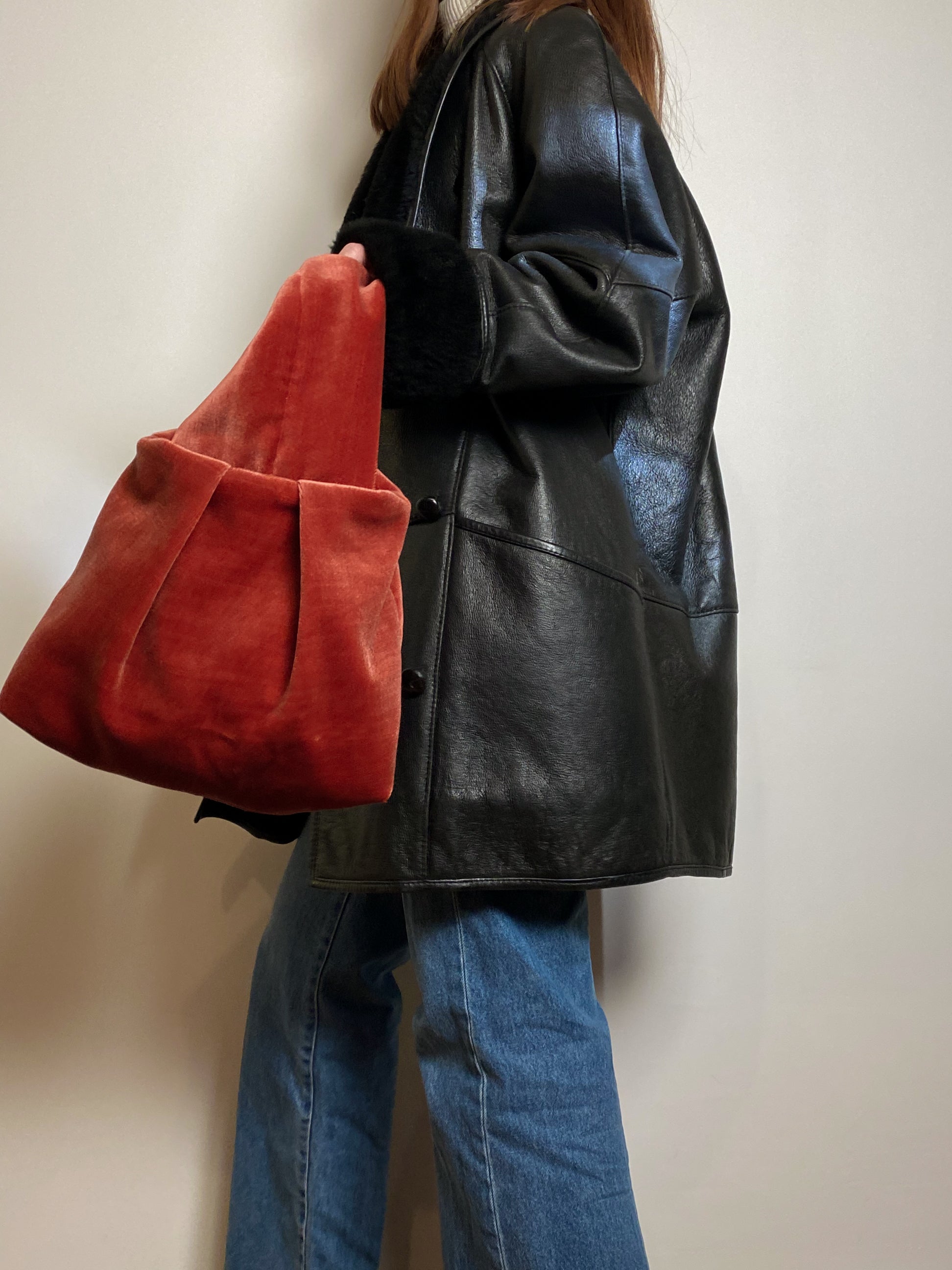 Handmade long wrist bag