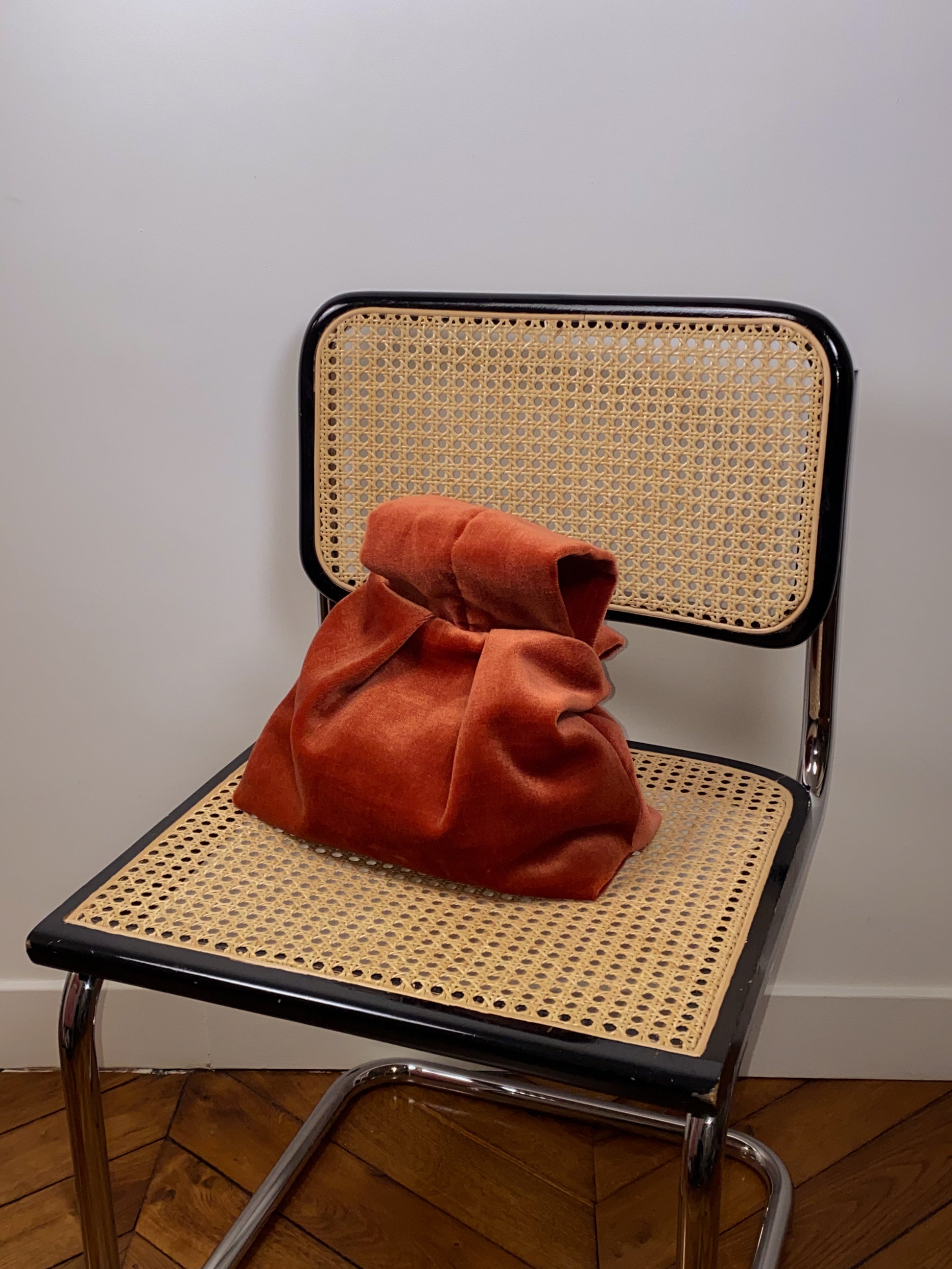 Handmade long wrist bag