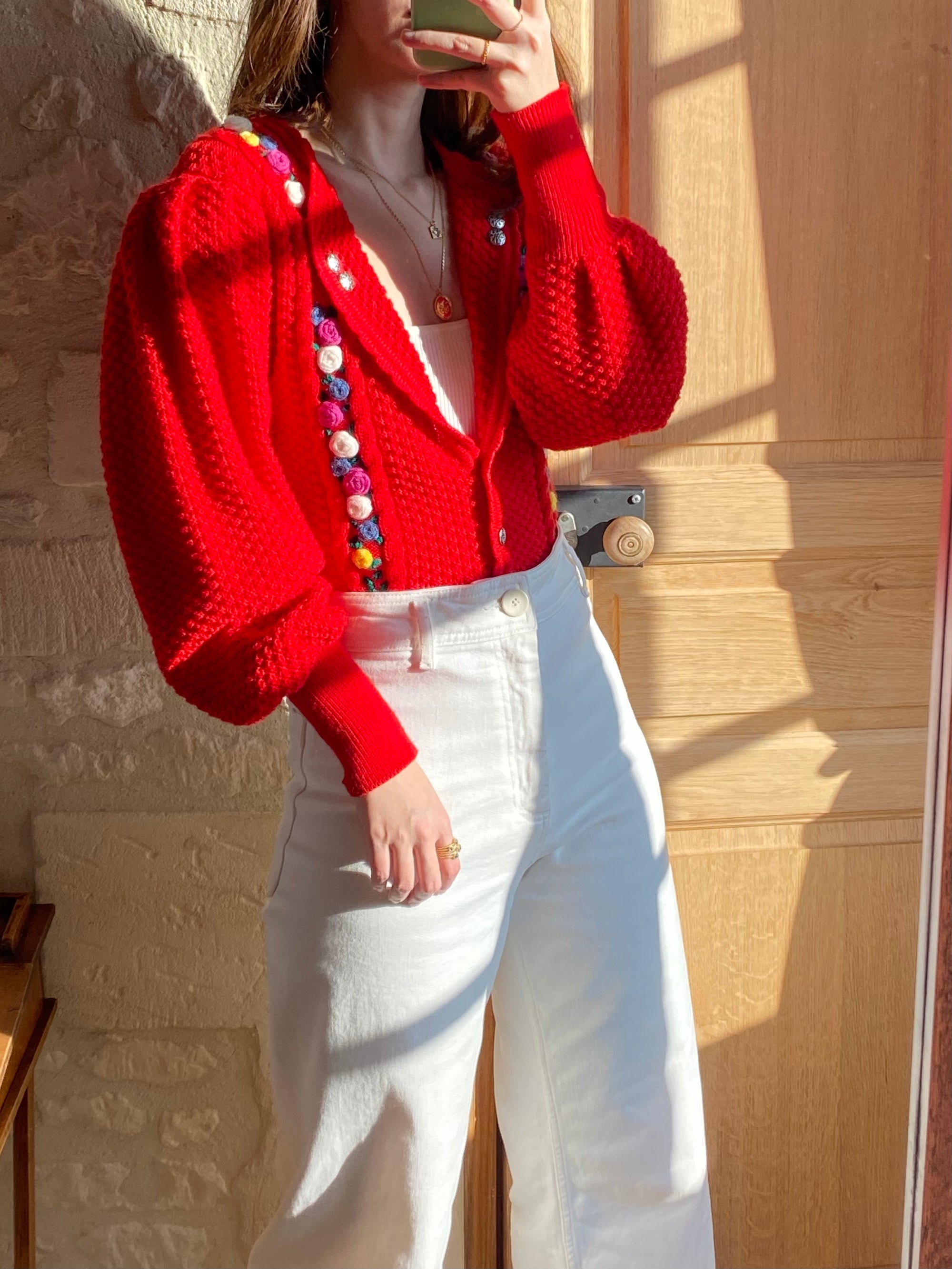 Vintage Tyrol red cardigan