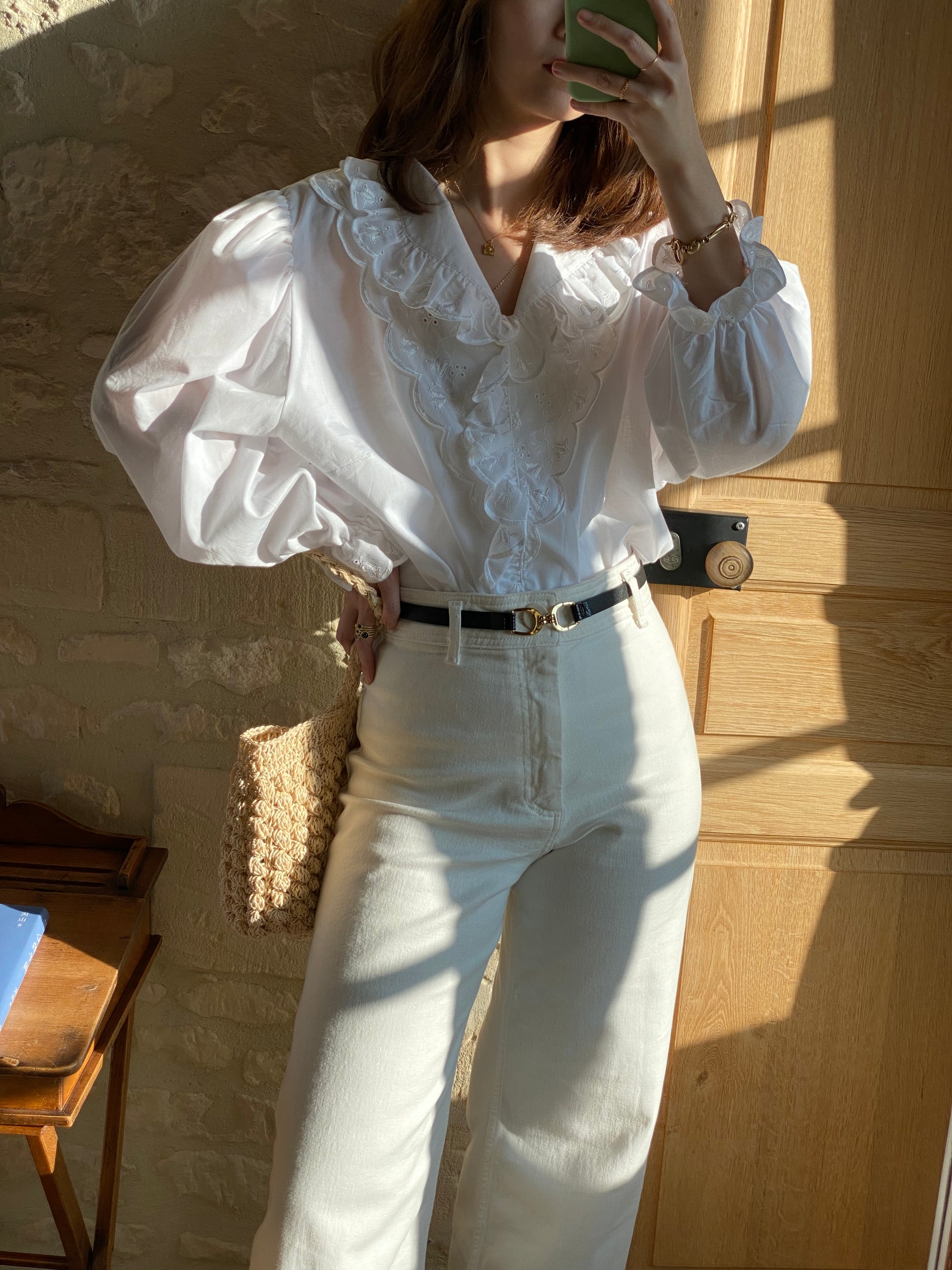 Vintage tyrol white blouse
