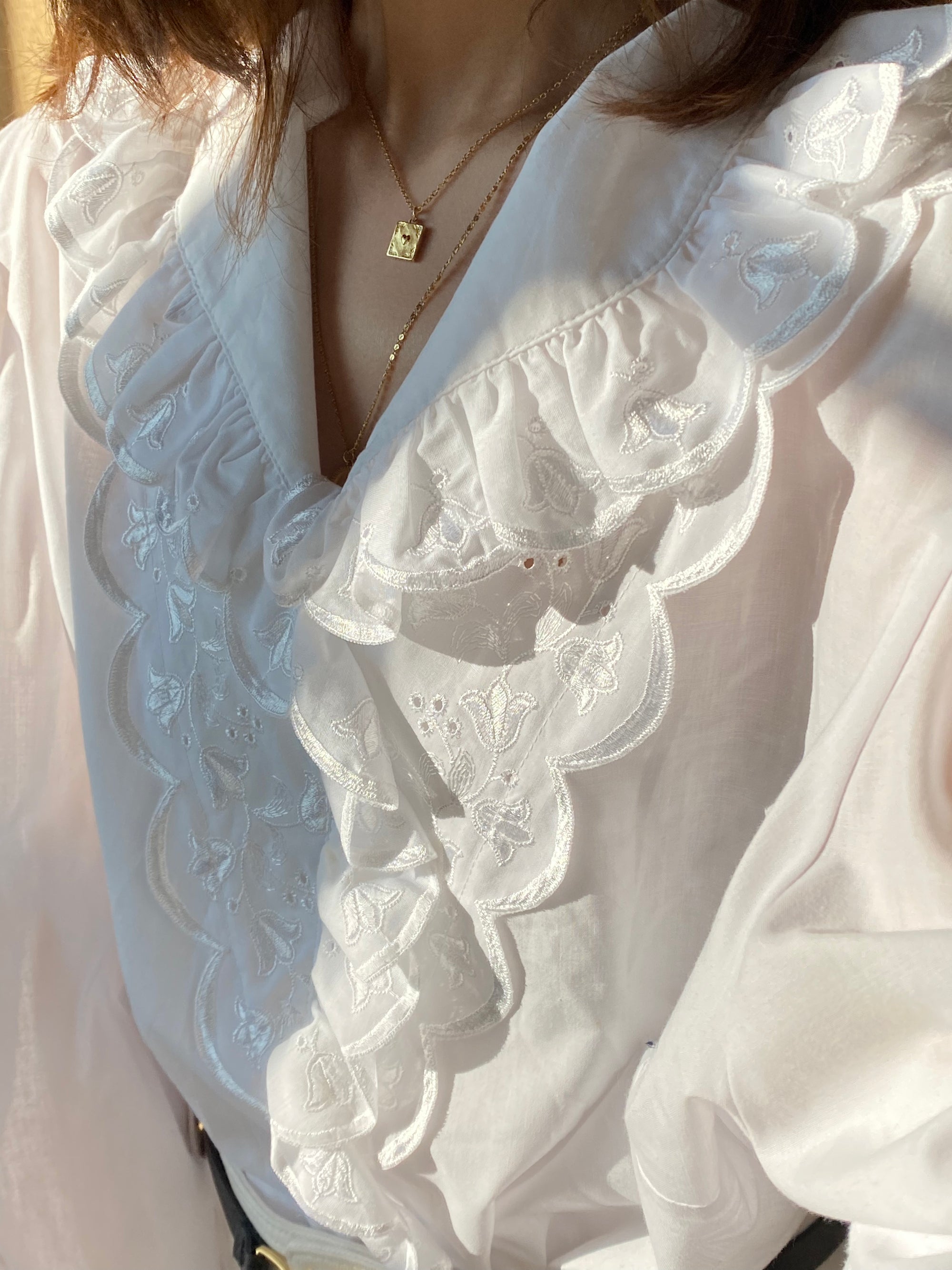 Vintage tyrol white blouse