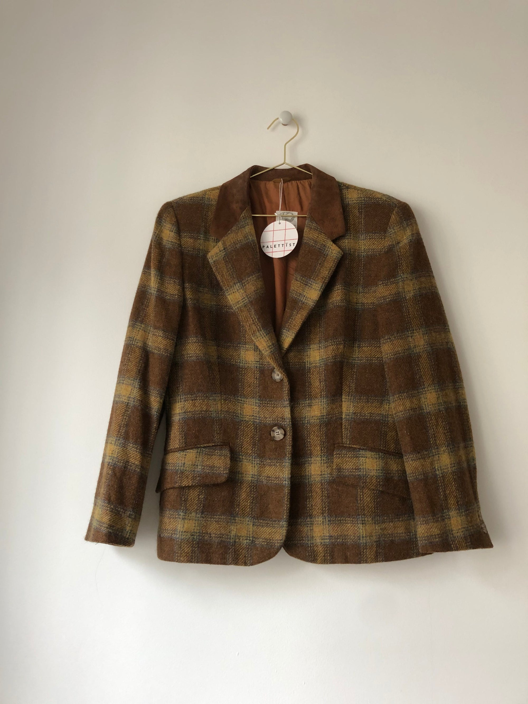 Blazer tweed marron 80s