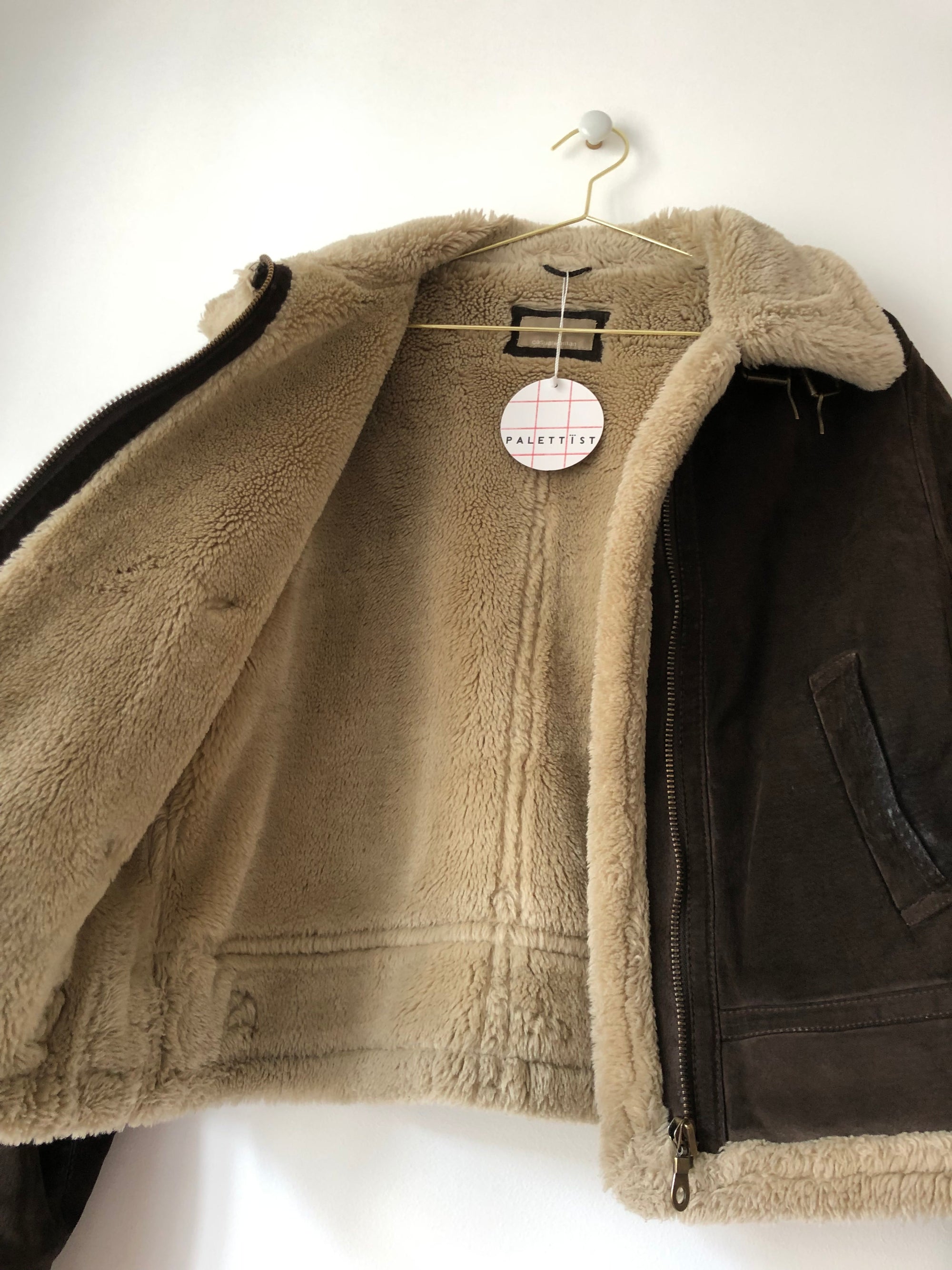 Manteau bomber suede 80s