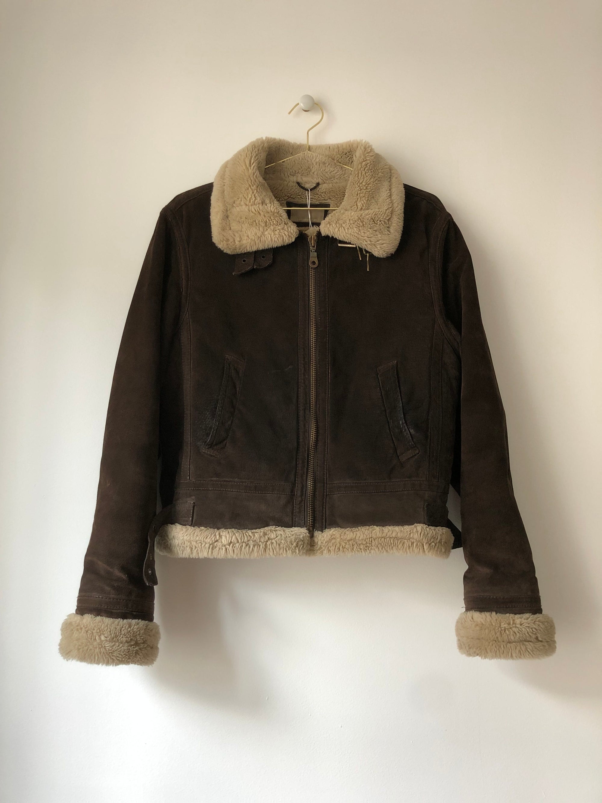 Manteau bomber suede 80s