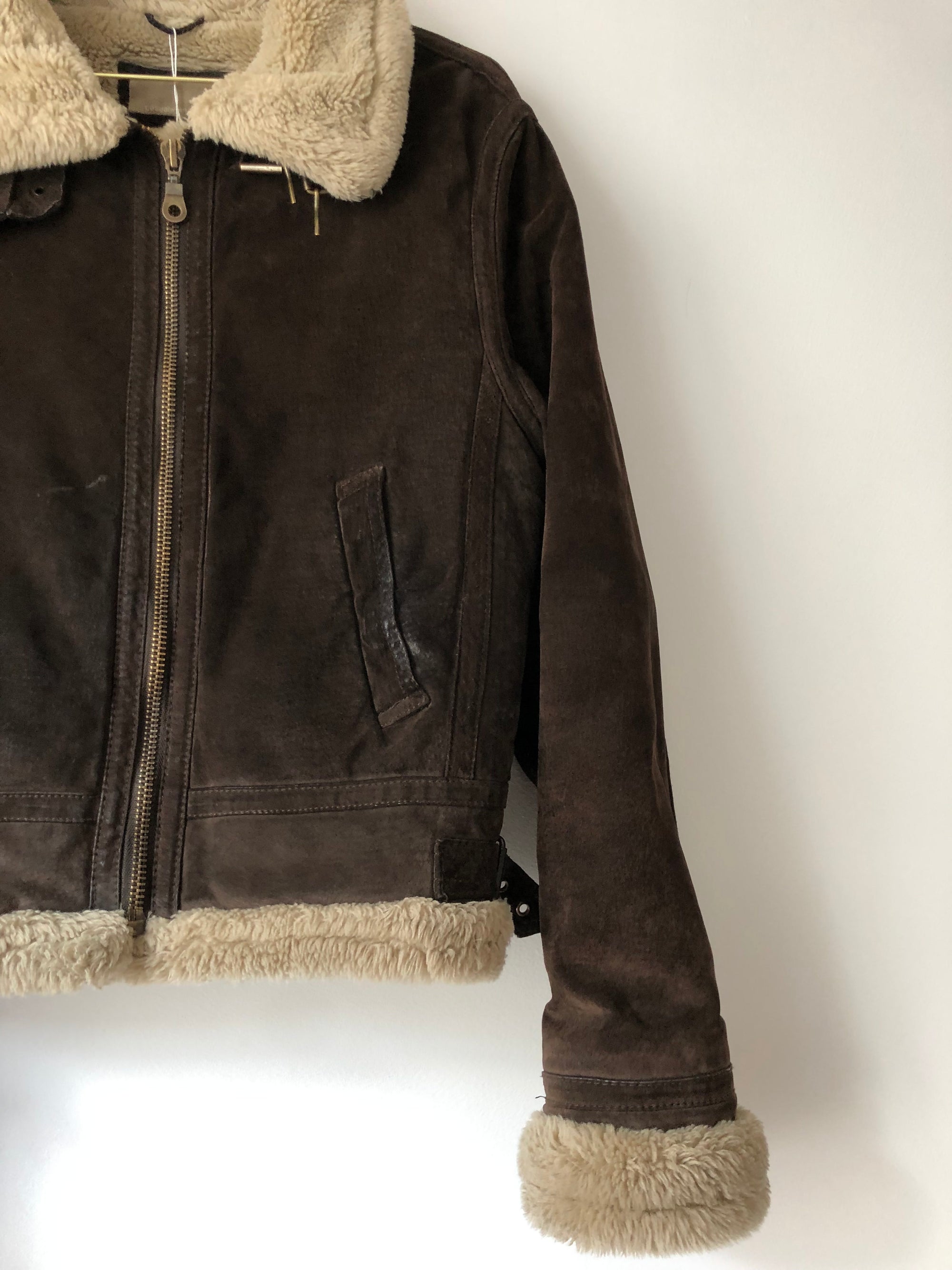 Manteau bomber suede 80s