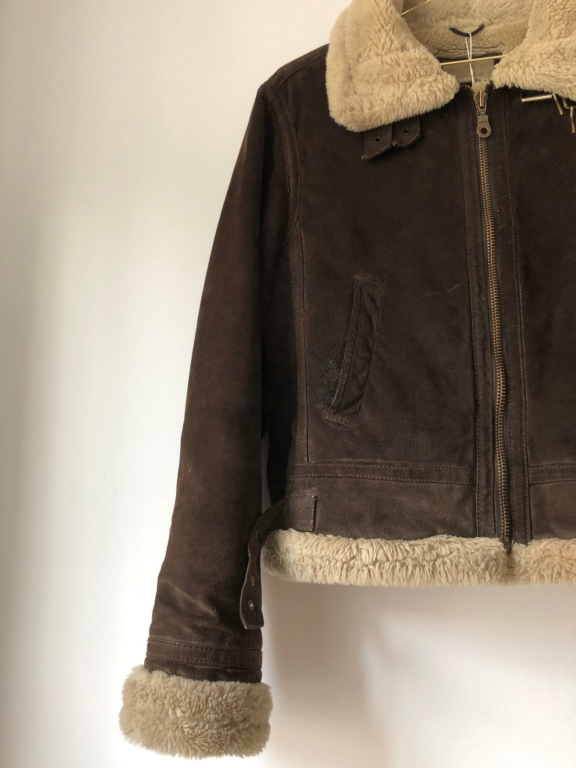 Manteau bomber suede 80s