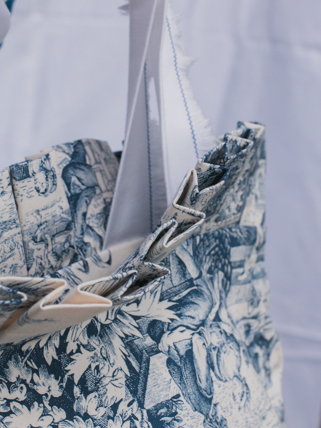 Handmade bag Toile de Jouy