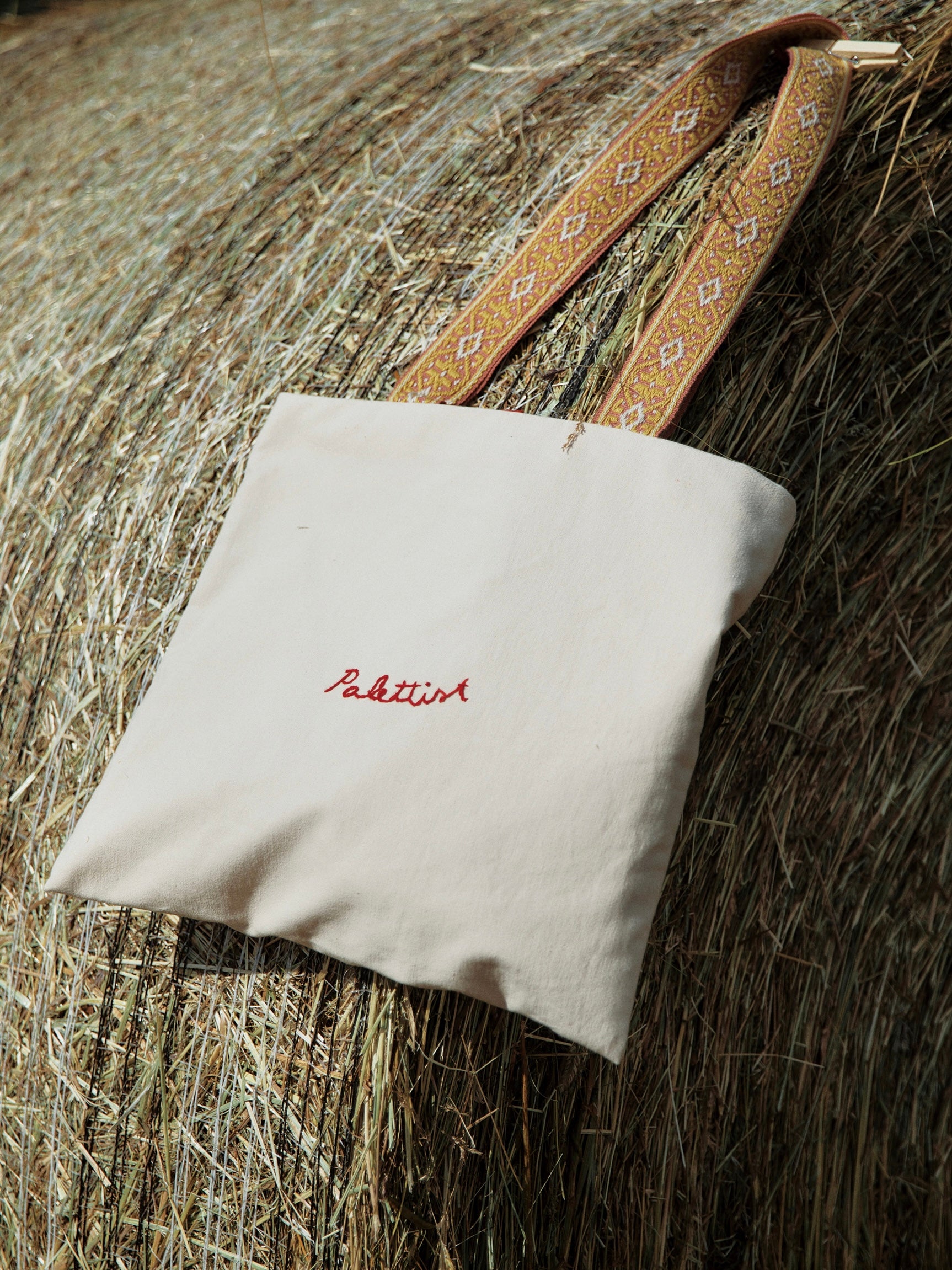 Hand embroidery strawberries bag